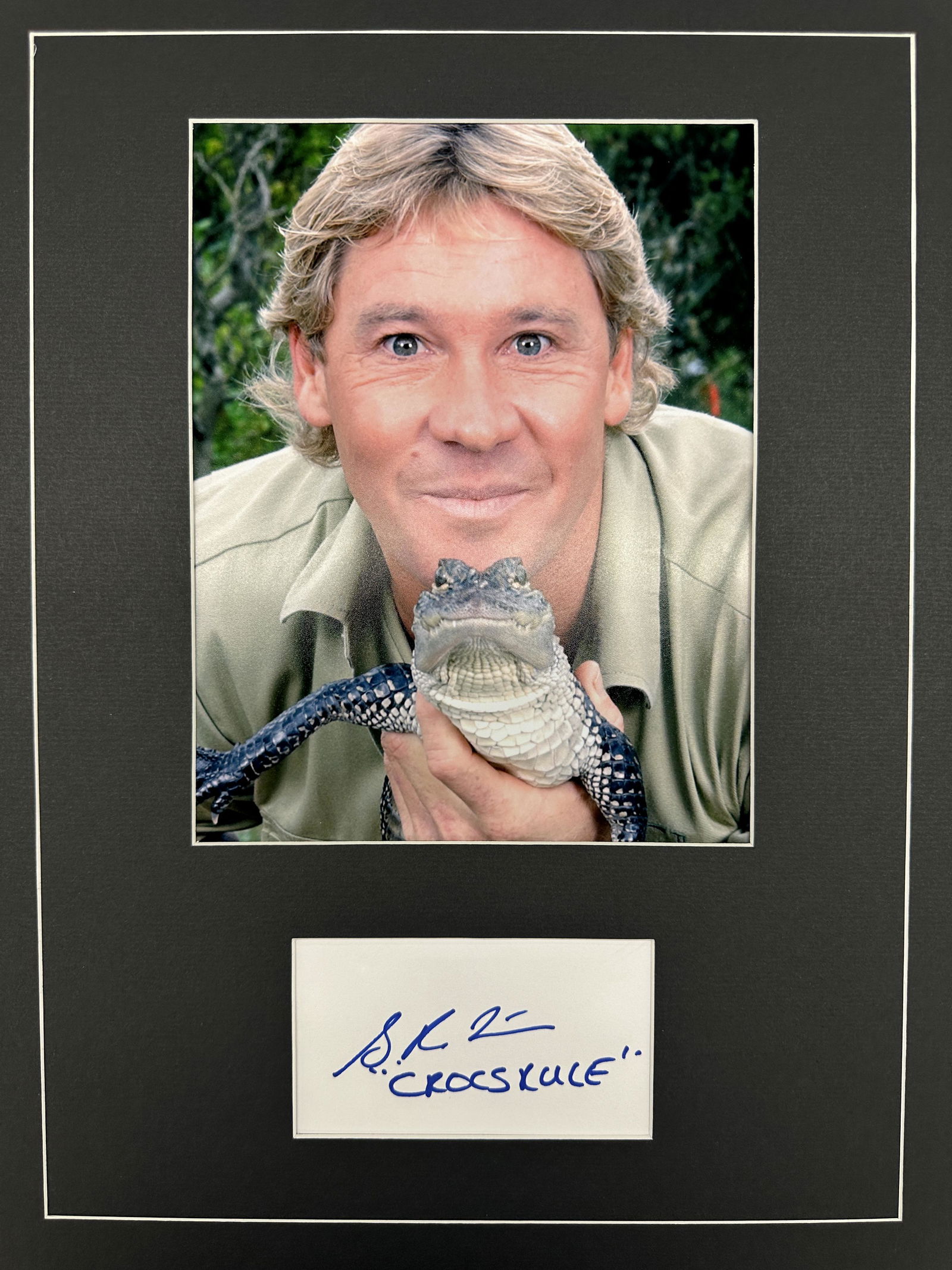 Steve Irwin Crocodile Hunter Autographed Display (1 of 1)