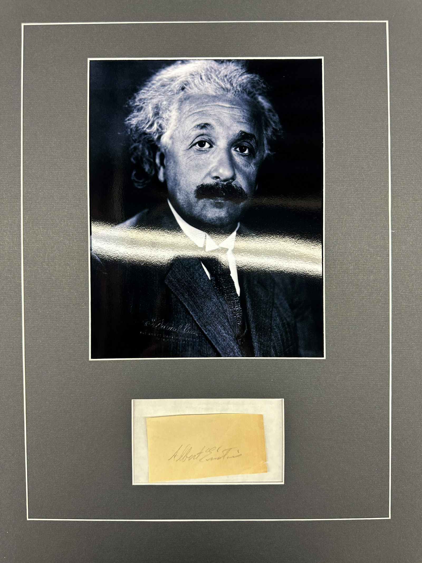 Albert Einstein Autographed Display (1 of 1)