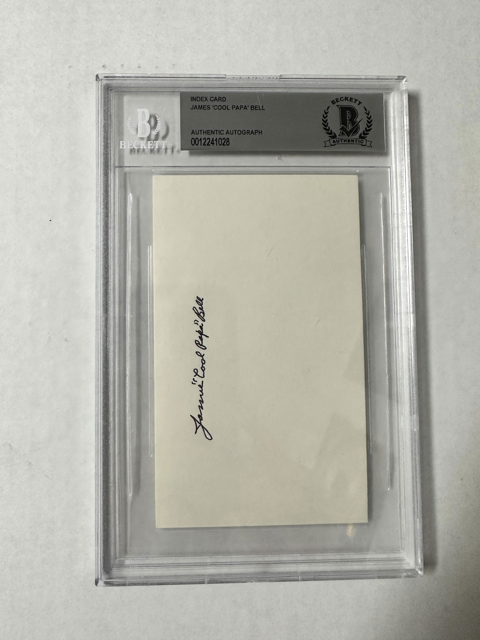James Cool Papa Bell Autographed Card (1 of 1)