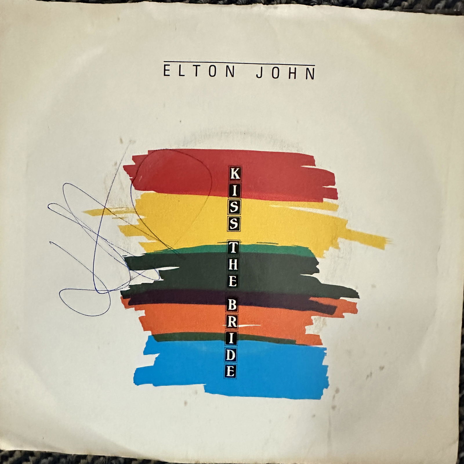 Elton John Autographed 7" Single (1 of 1)