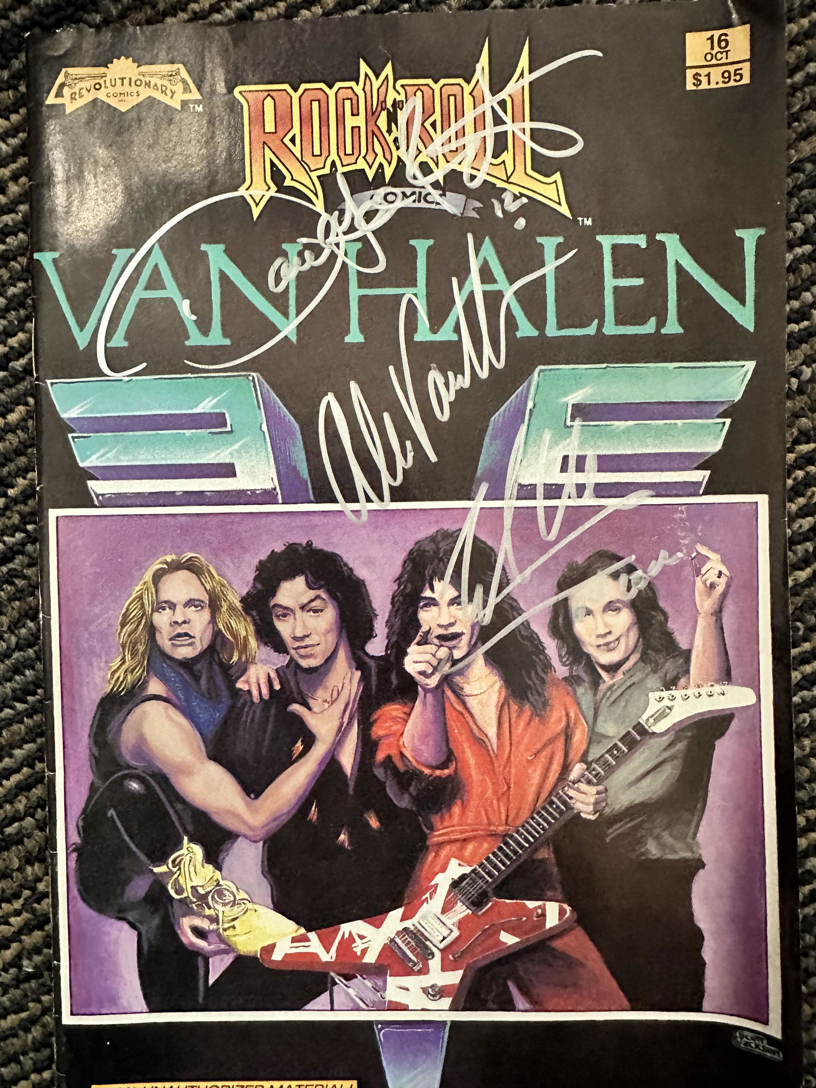 Van Halen Autographed Comic Book DAVE ALEX EDDIE (1 of 1)