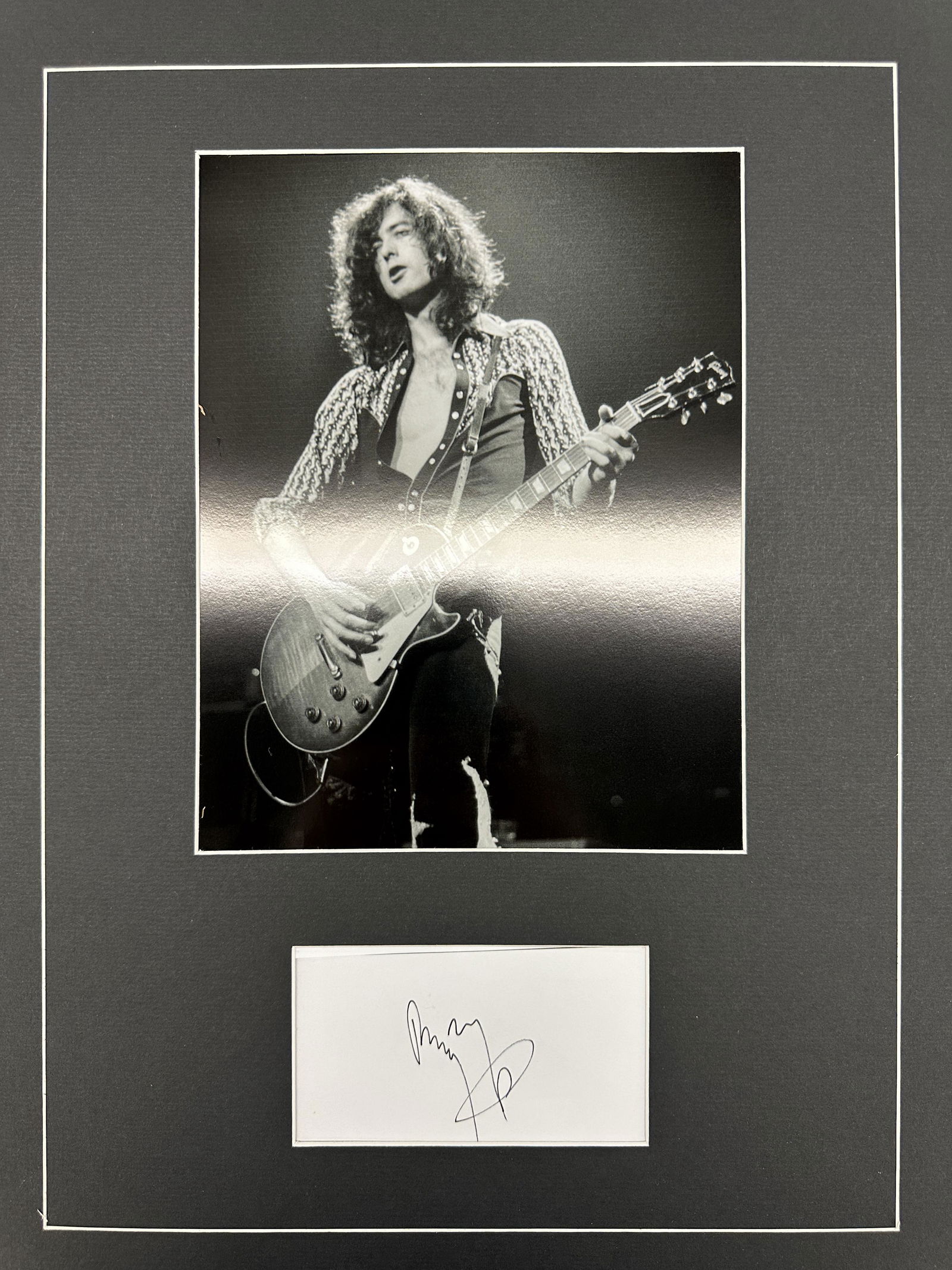 Jimmy Page Autographed Display (1 of 1)