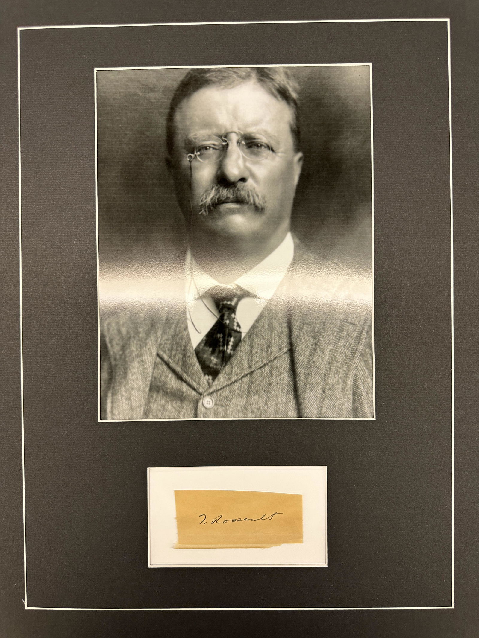 Teddy Roosevelt Autographed Display (1 of 1)