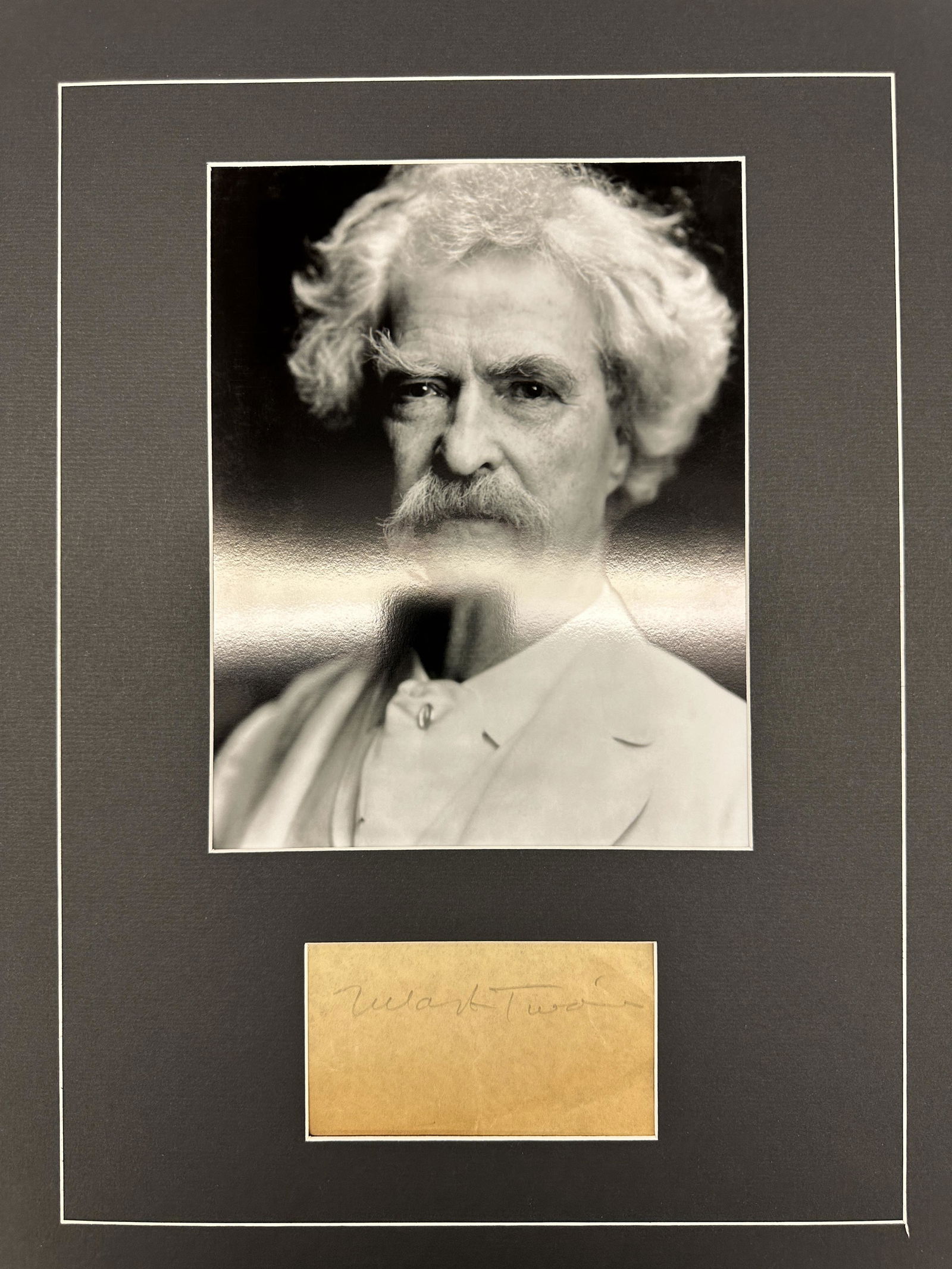 Mark Twain Autographed Display (1 of 1)