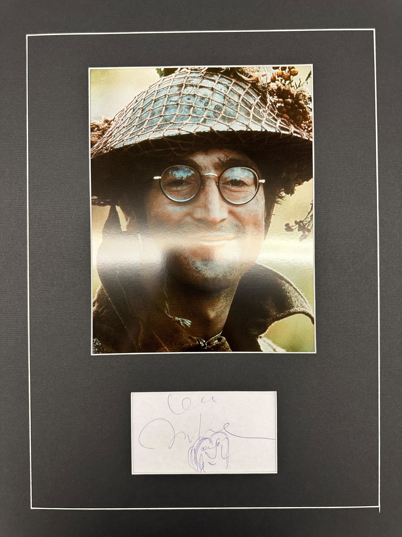 John Lennon Autographed Display: Ask any all Questions before bidding not after! Displays are not framed, and can be framed for a cost. Framed items will state they are framed in the name of the item. All signed items come with a COA