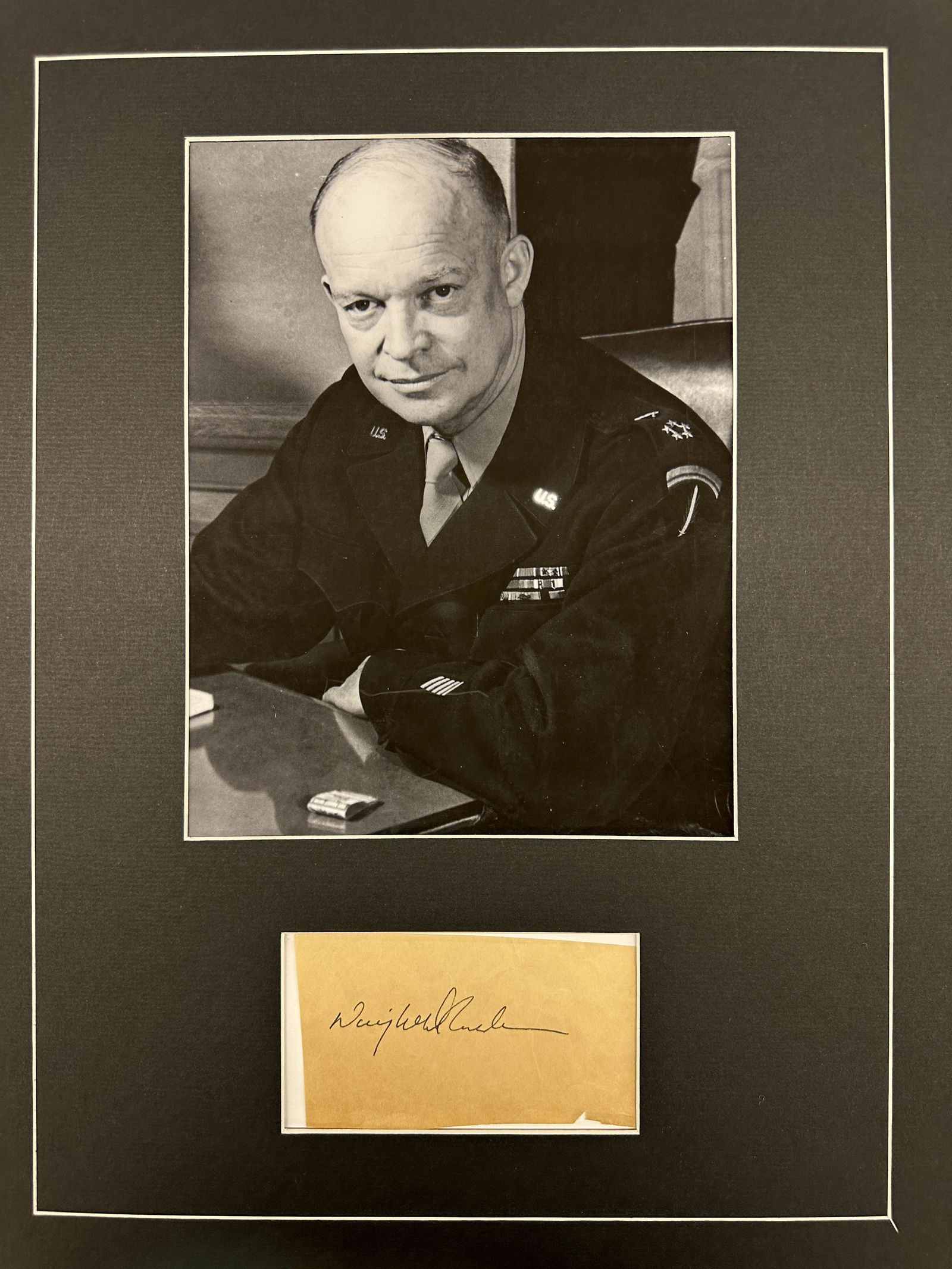 Dwight Eisenhower AUTOGRAPHED Display (1 of 1)