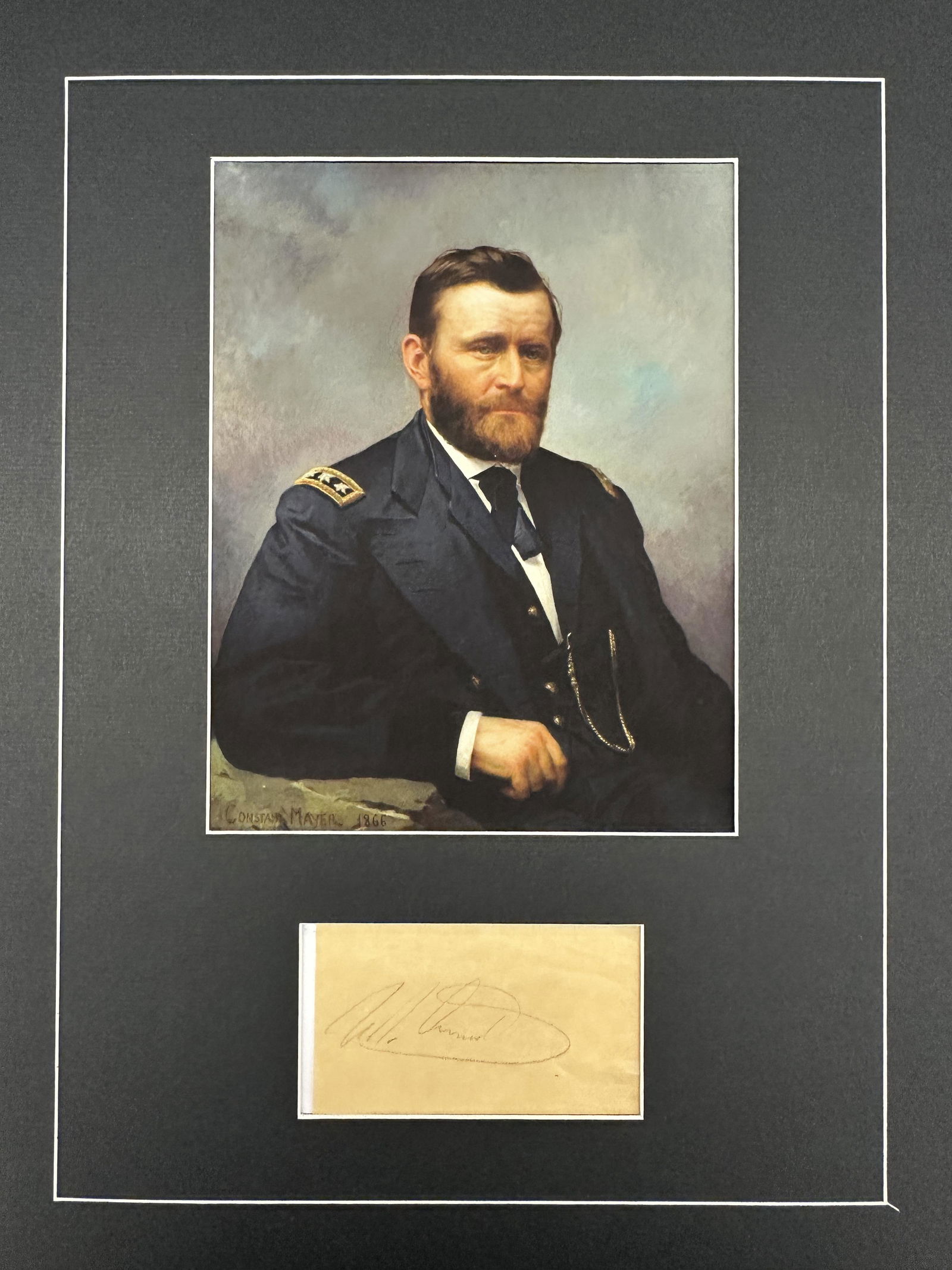 Ulysess Grant AUTOGRAPHED Display (1 of 1)