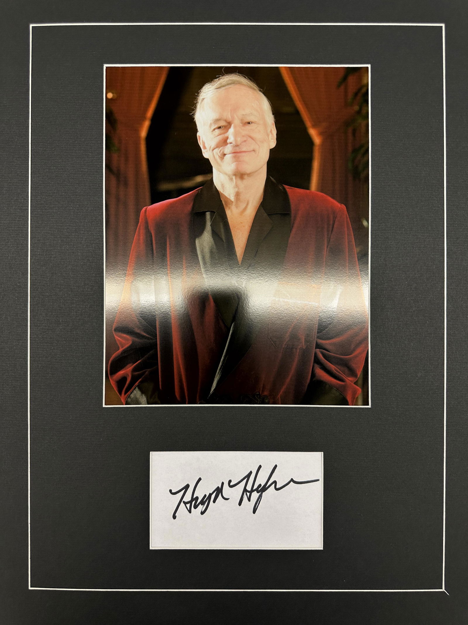 Hugh Hefner Autographed Display (1 of 1)