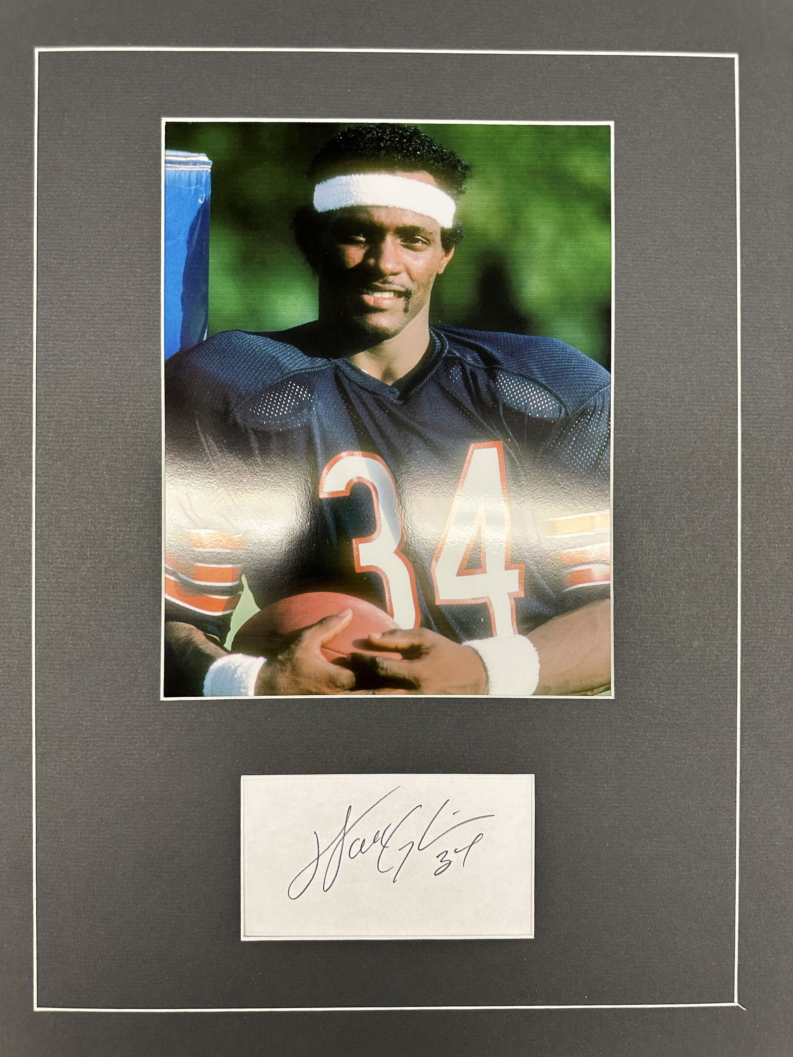 Walter Payton Autographed Display (1 of 1)