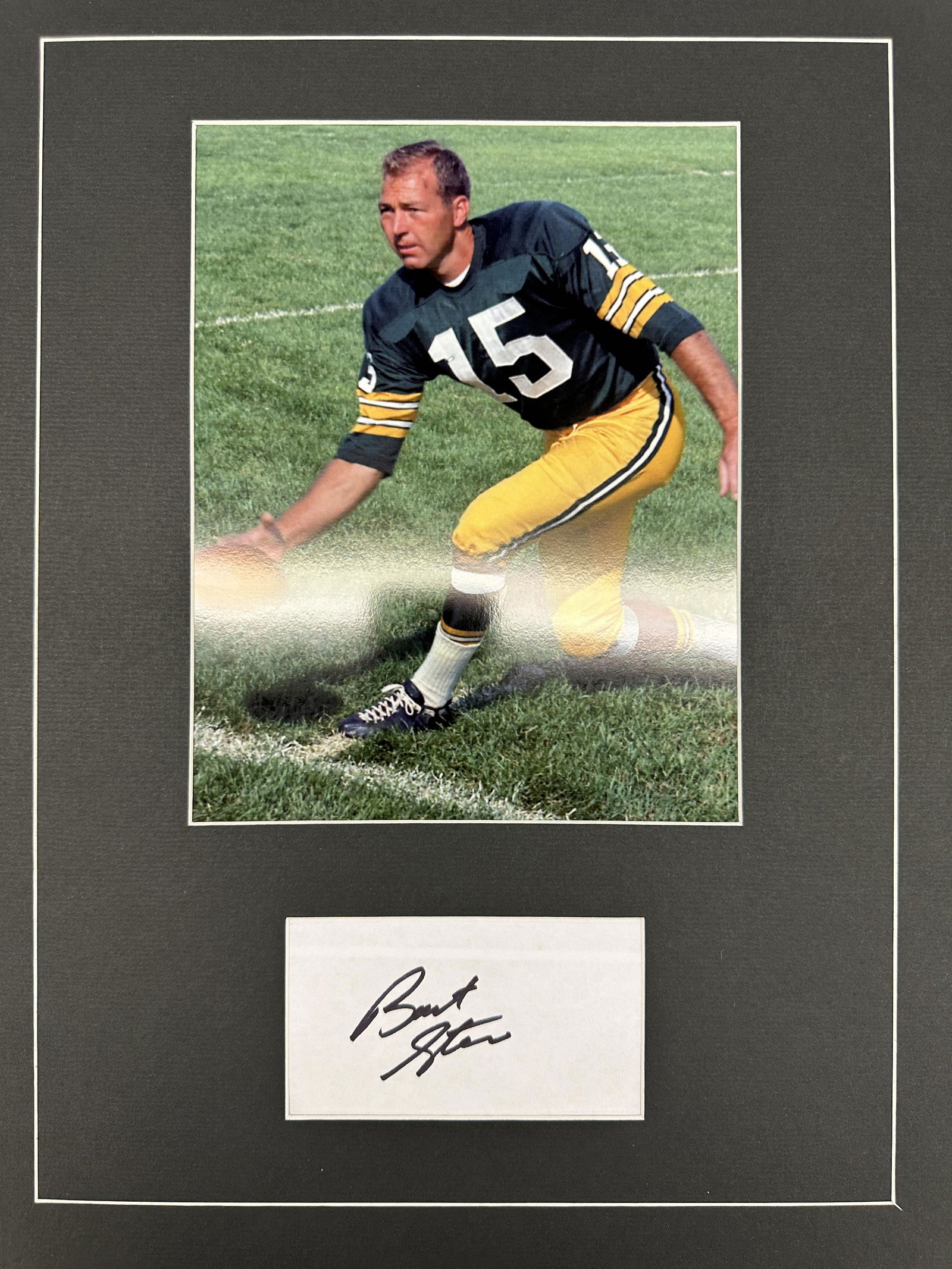 Bart Starr Autographed Display (1 of 1)
