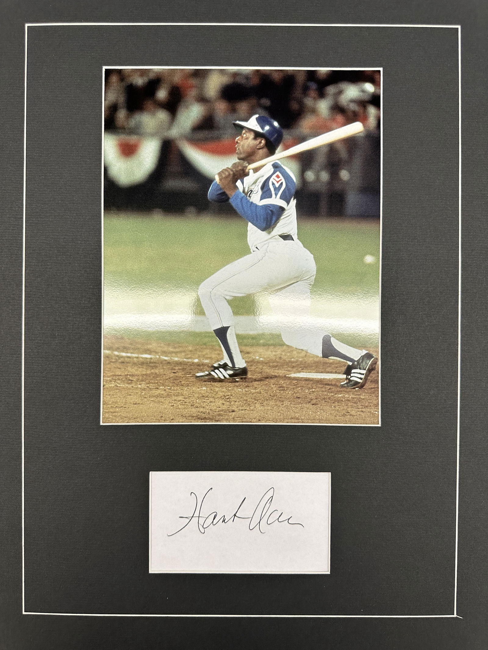 Hank Aaron Autographed Display (1 of 1)