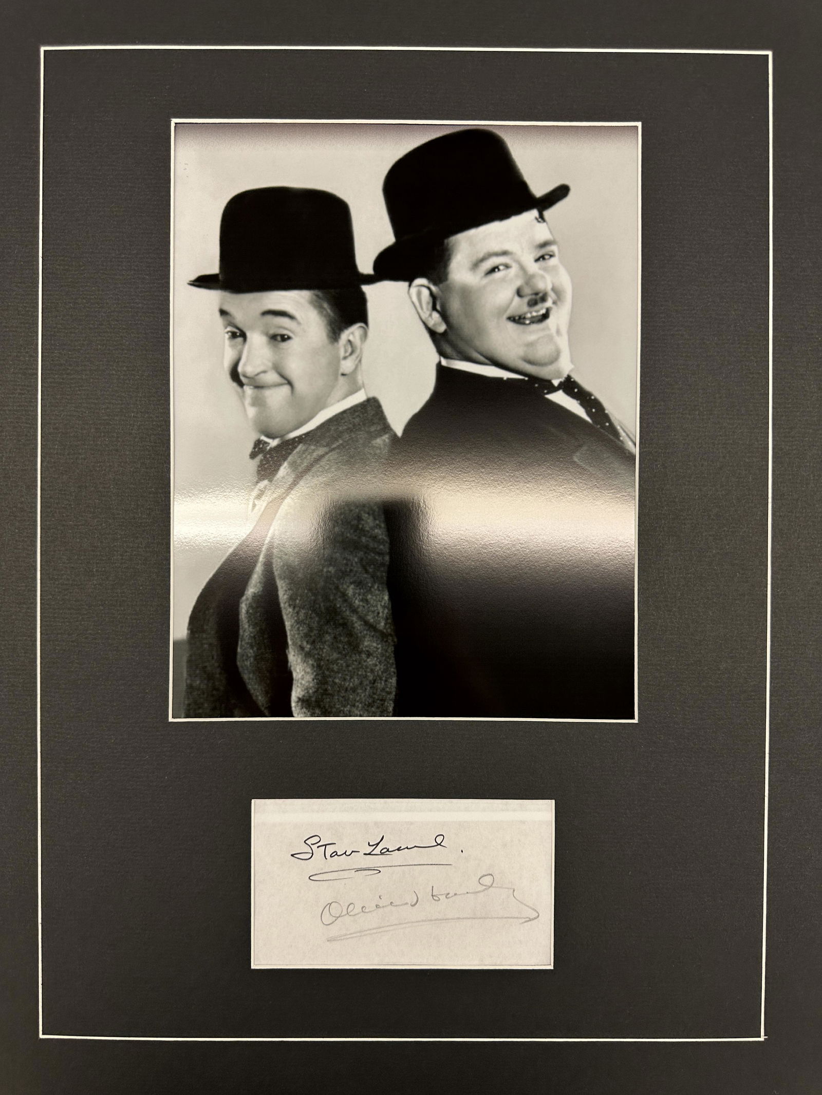 Laurel and Hardy Autographed Display (1 of 1)