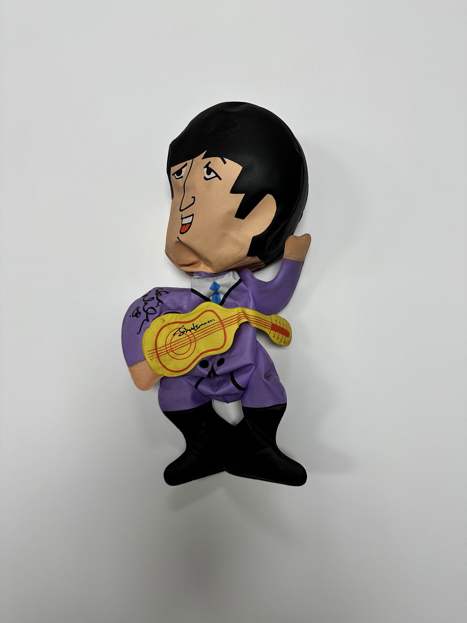 John Lennon Autographed Vintage Inflatable Toy: Very rare and collectible item. Coa from Premier Authentication. Ask any all Questions before bidding not after! Displays are not framed, and can be framed for a cost. Framed items will state they are