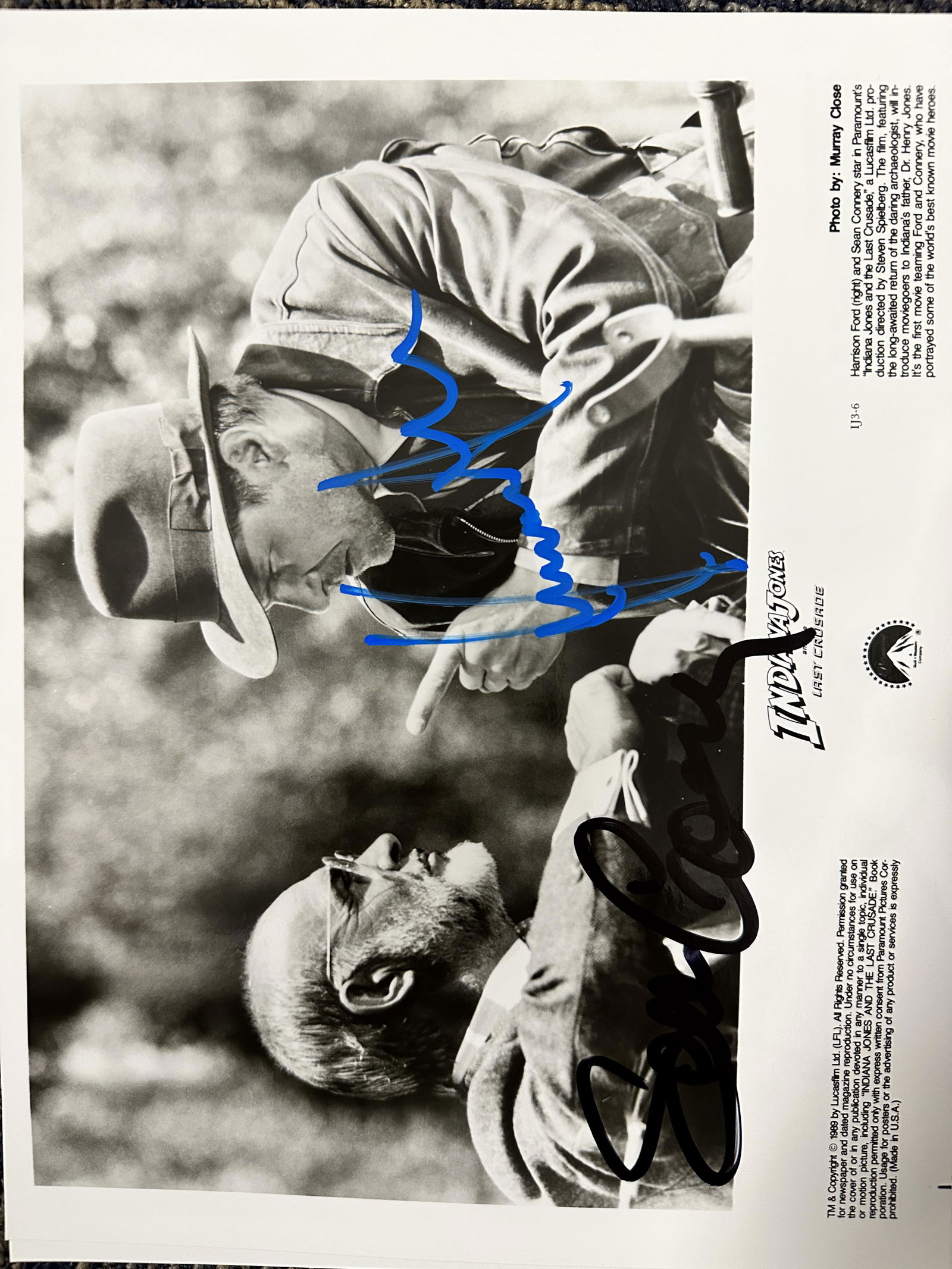 Harrison Ford Sean Connery AUTOGRAPHED 8X10 (1 of 1)