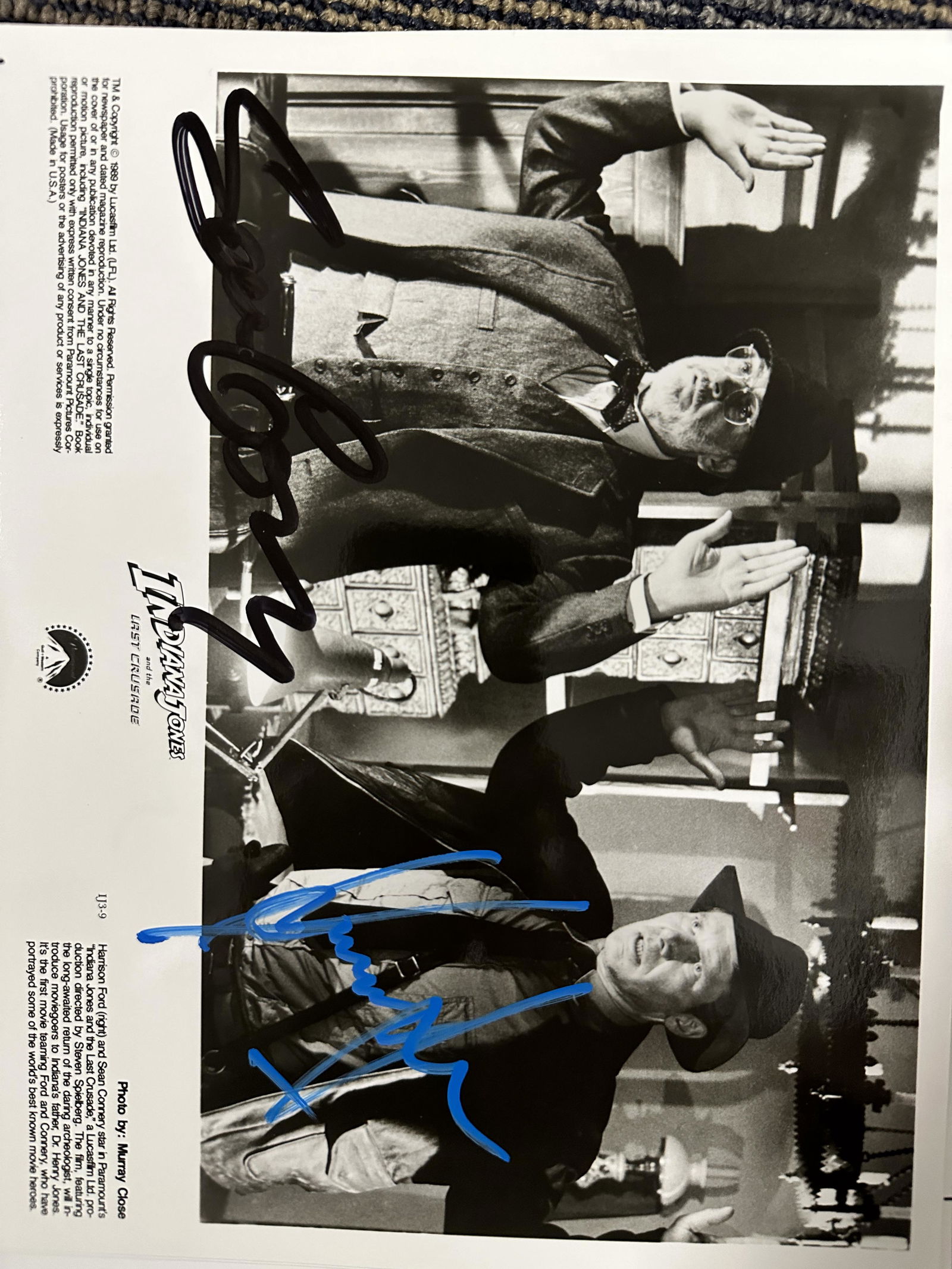 Harrison Ford Sean Connery AUTOGRAPHED 8X10 (1 of 1)