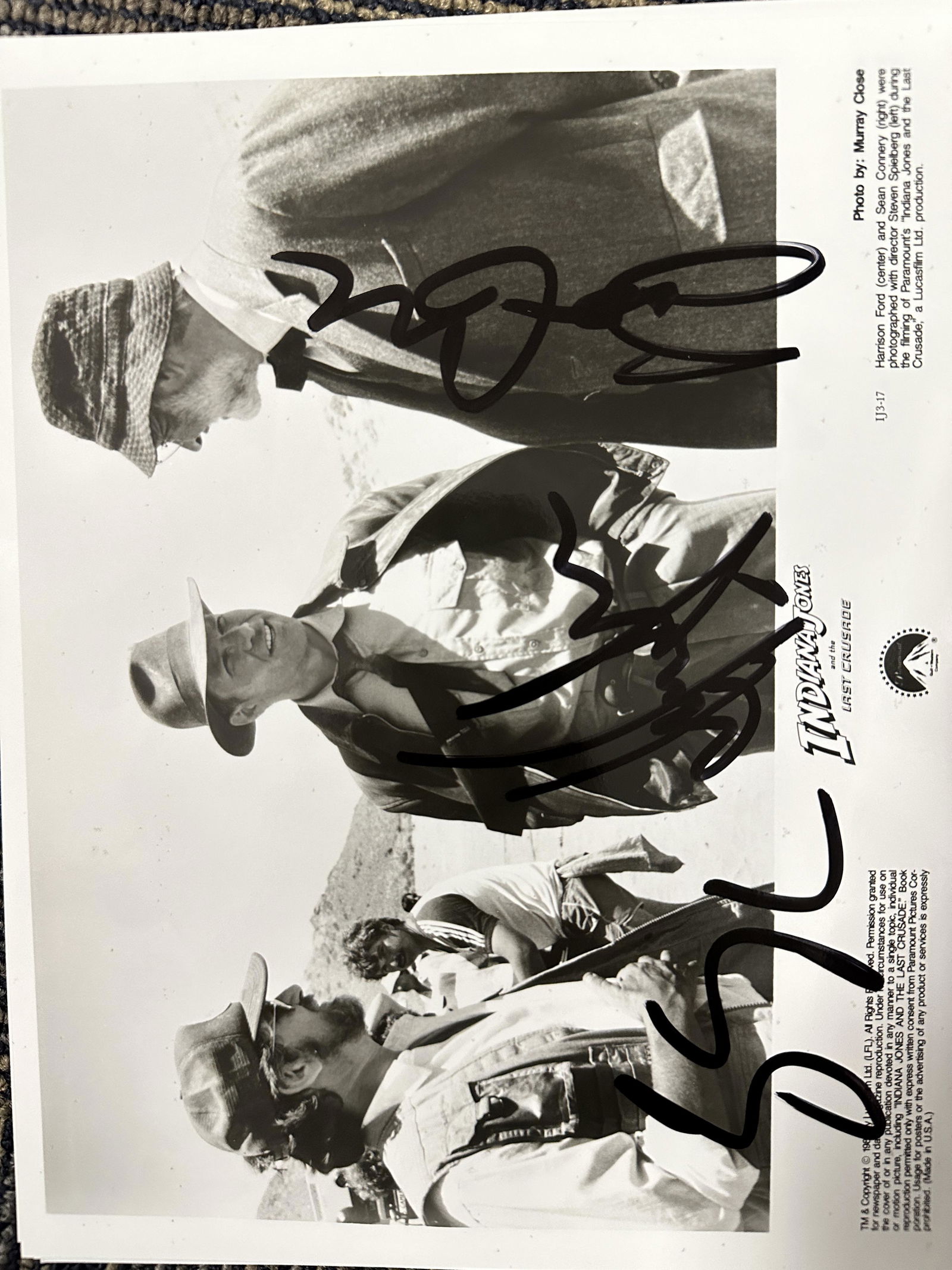 Steven Spielberg Harrison Ford Connery Autographed 8x10 (1 of 1)