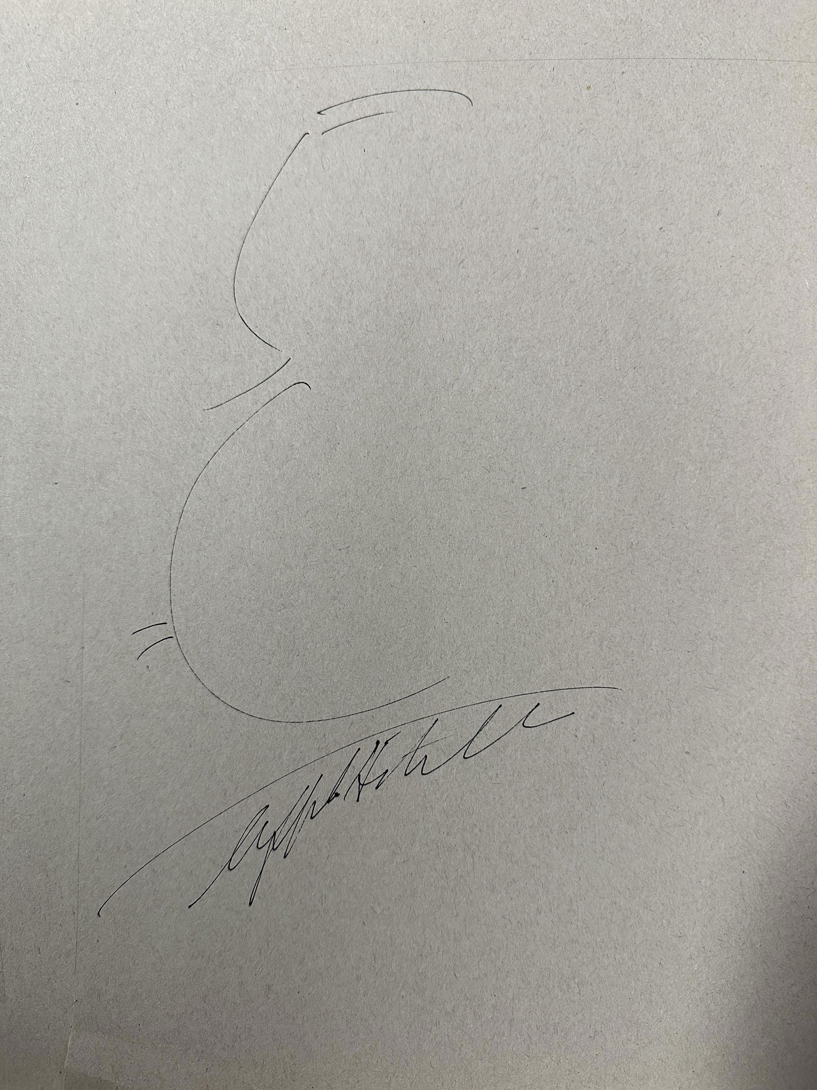 Alfred Hitchcock Autographed Portrait Sketch (1 of 1)