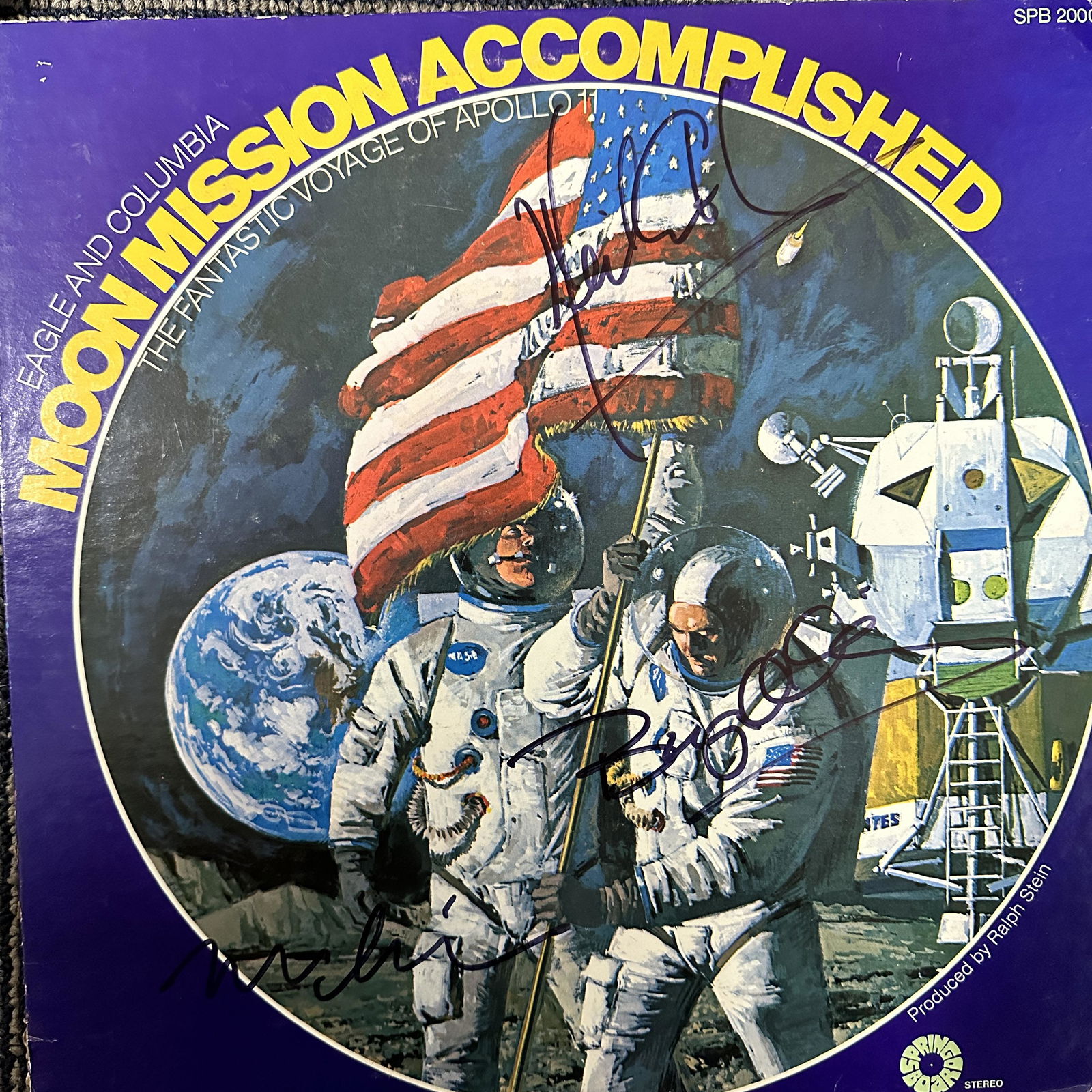 Apollo 11 Autographed Album NEIL BUZZ MICHAEL (1 of 1)