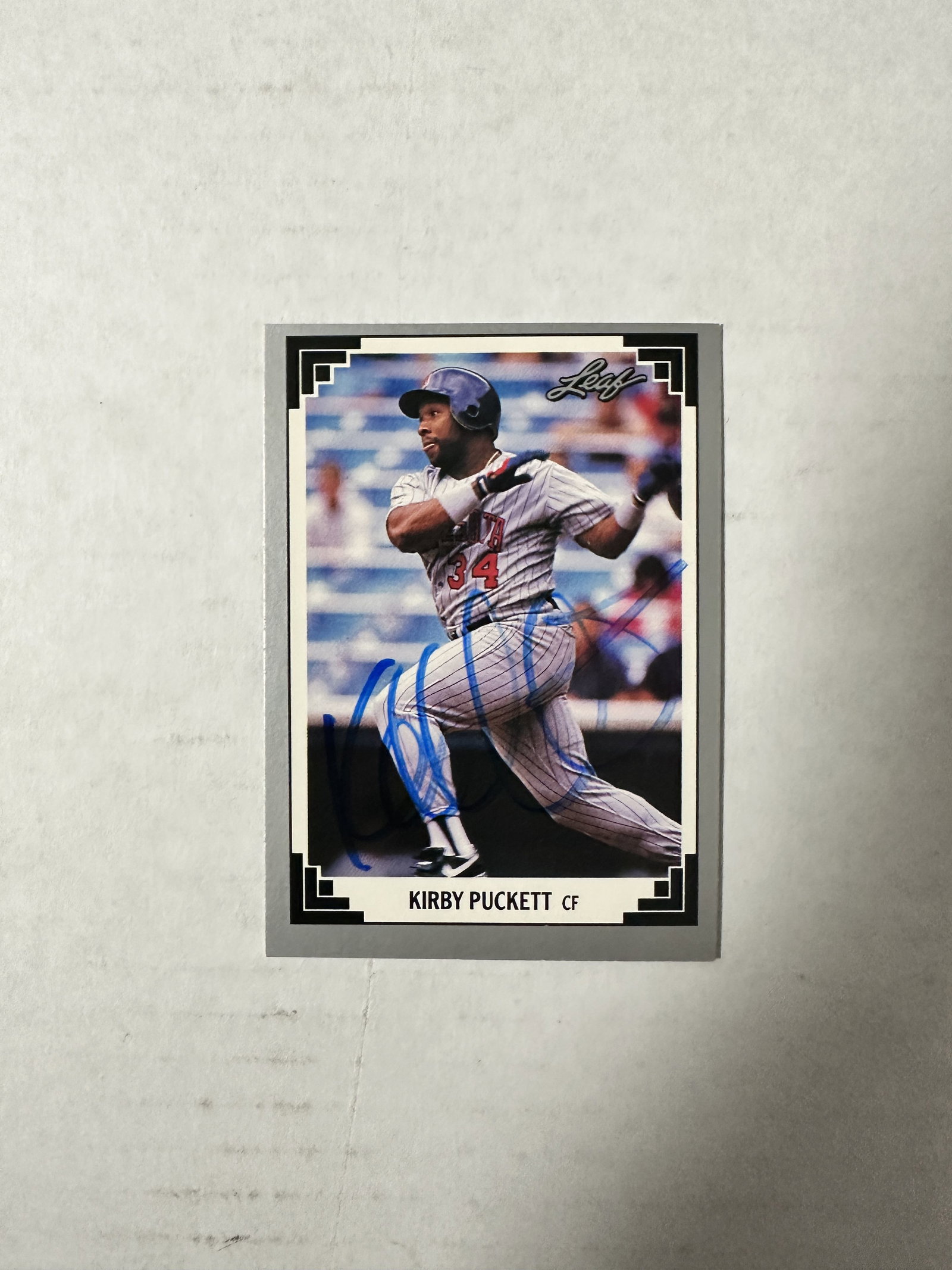 Kirby Puckett Autographed Card (1 of 1)