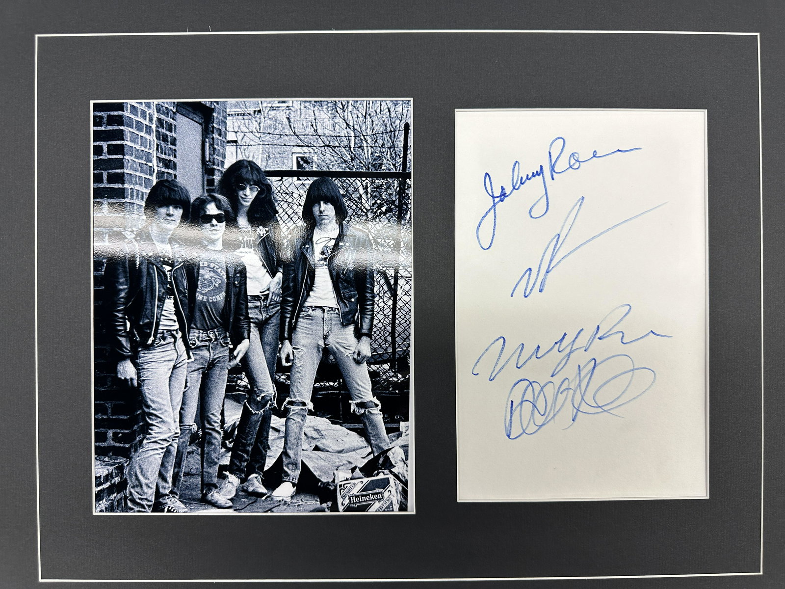 The RAMONES Autographed Display (1 of 1)