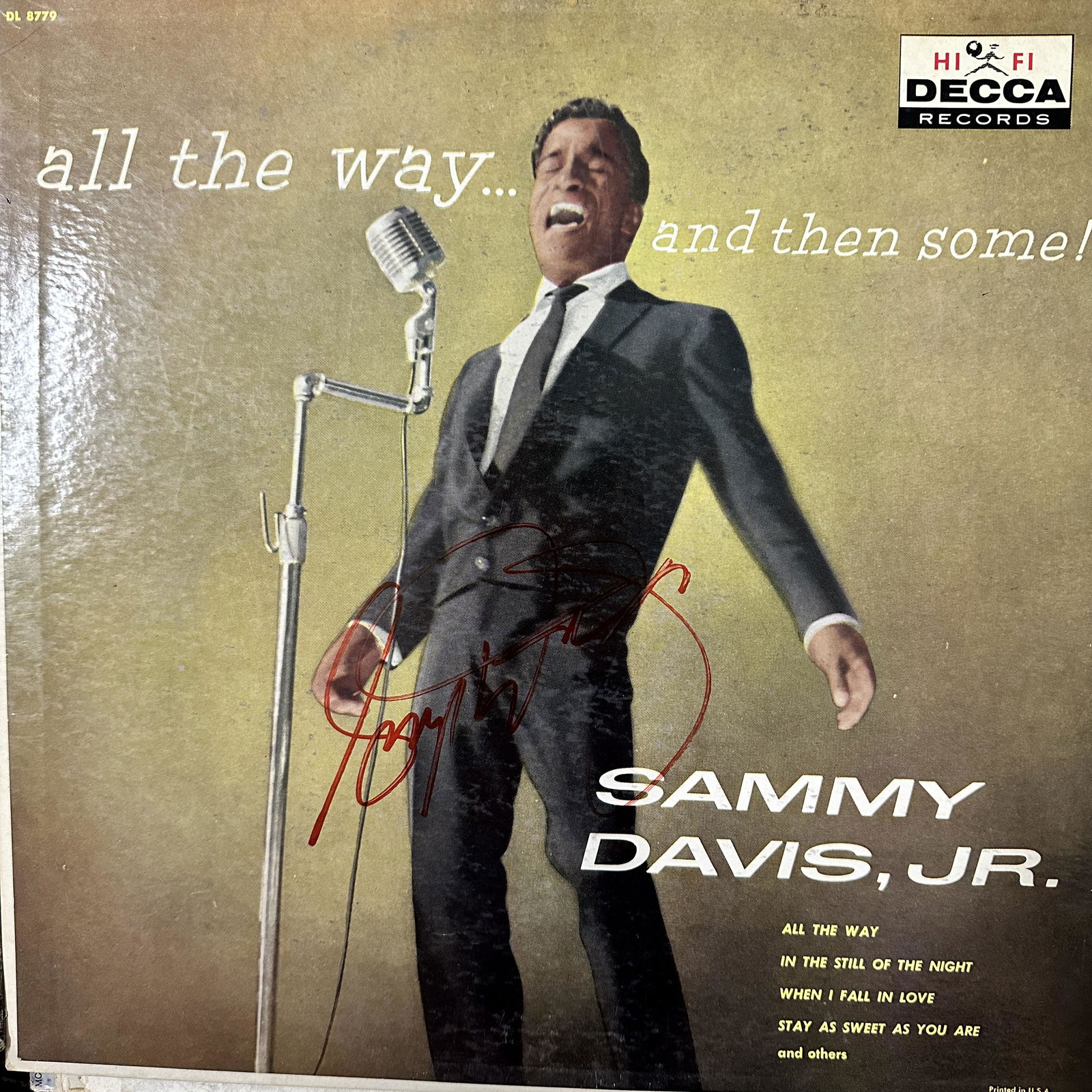 Sammy Davis Jr Autographed ALBUM (1 of 1)