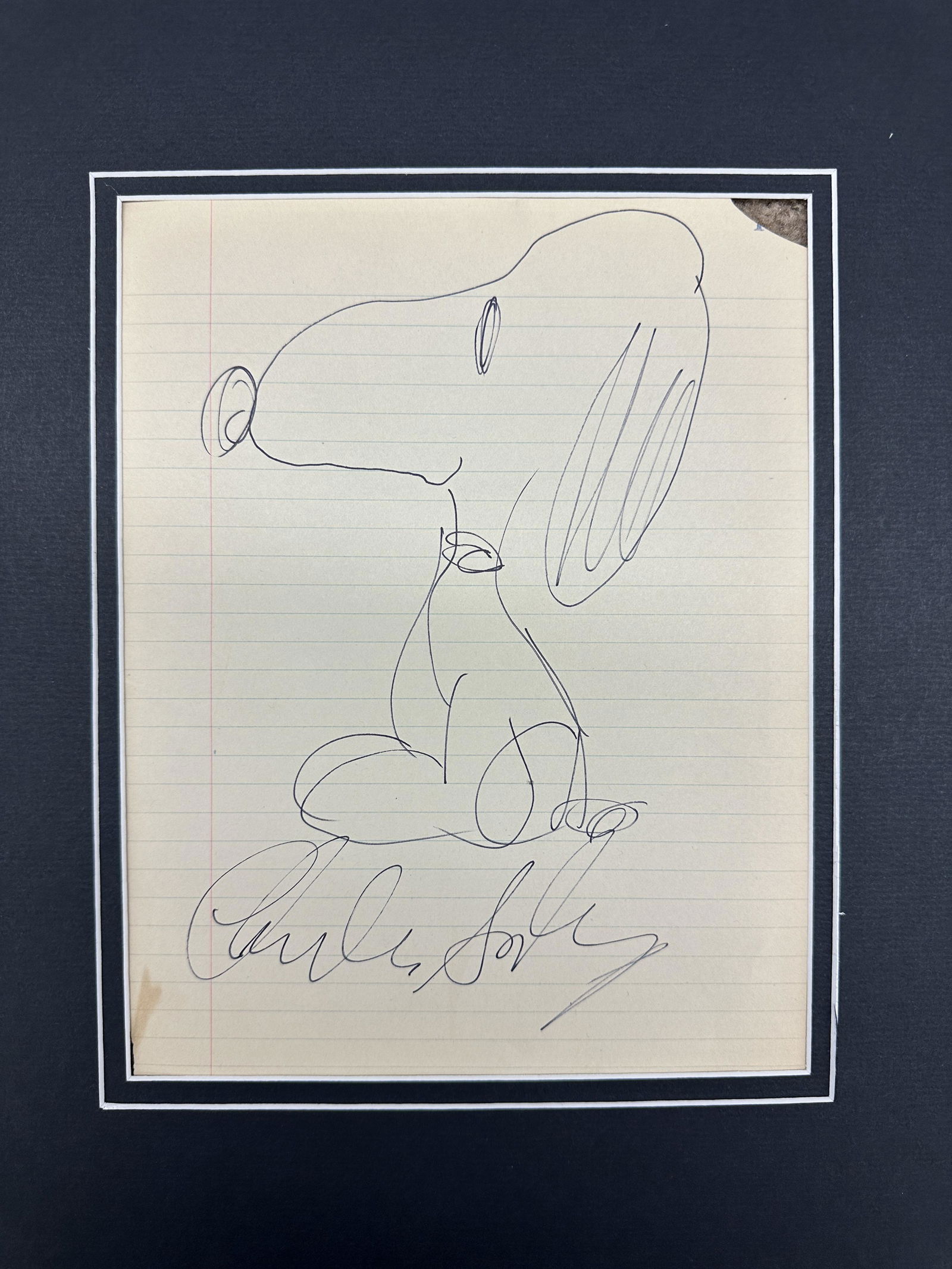 Charles Schulz Hand Drawn Snoopy Sketch (1 of 1)