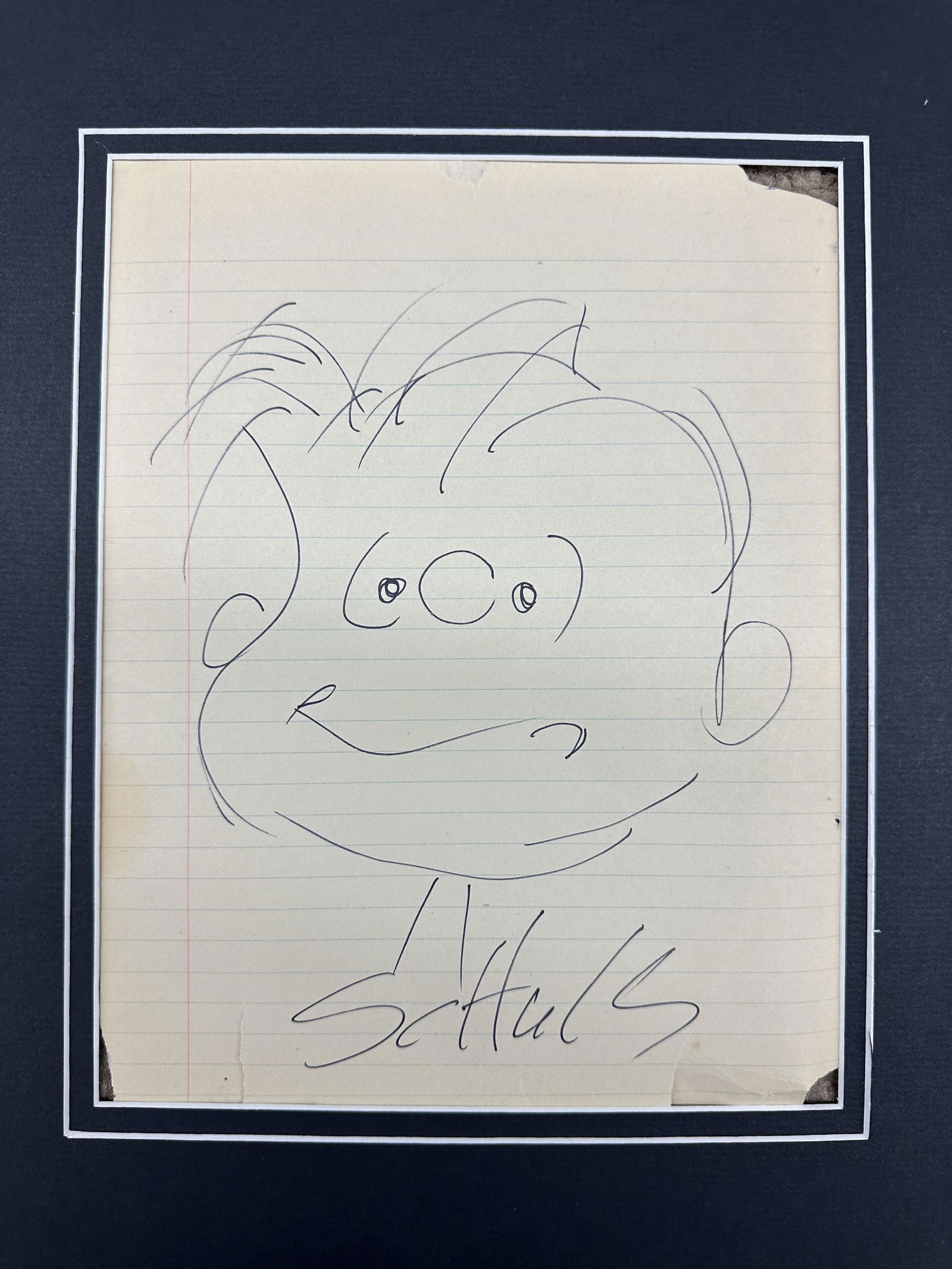 Charles Schulz Hand Drawn Linus Sketch (1 of 1)