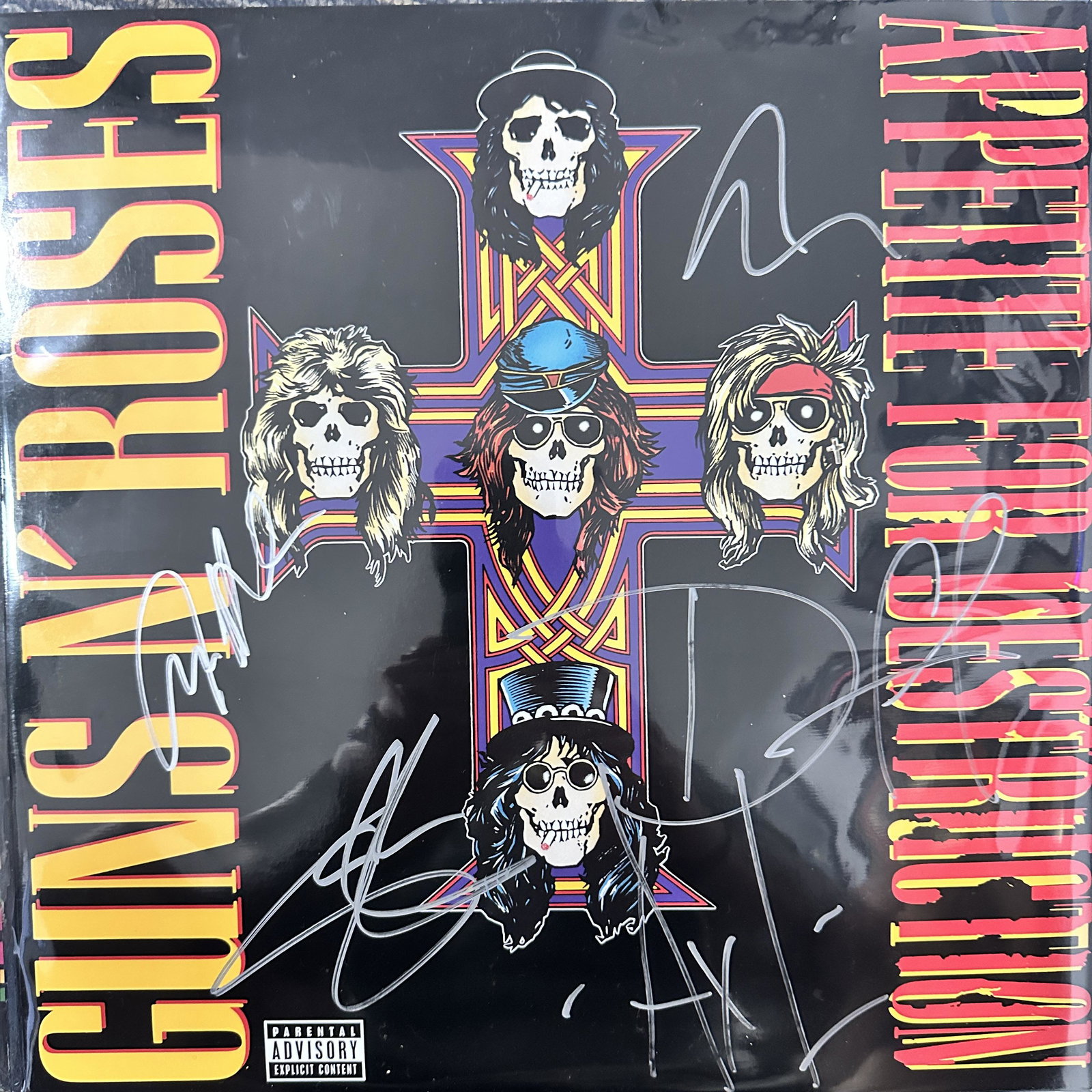 Guns and Roses Autographed Album ALL 5 (1 of 1)