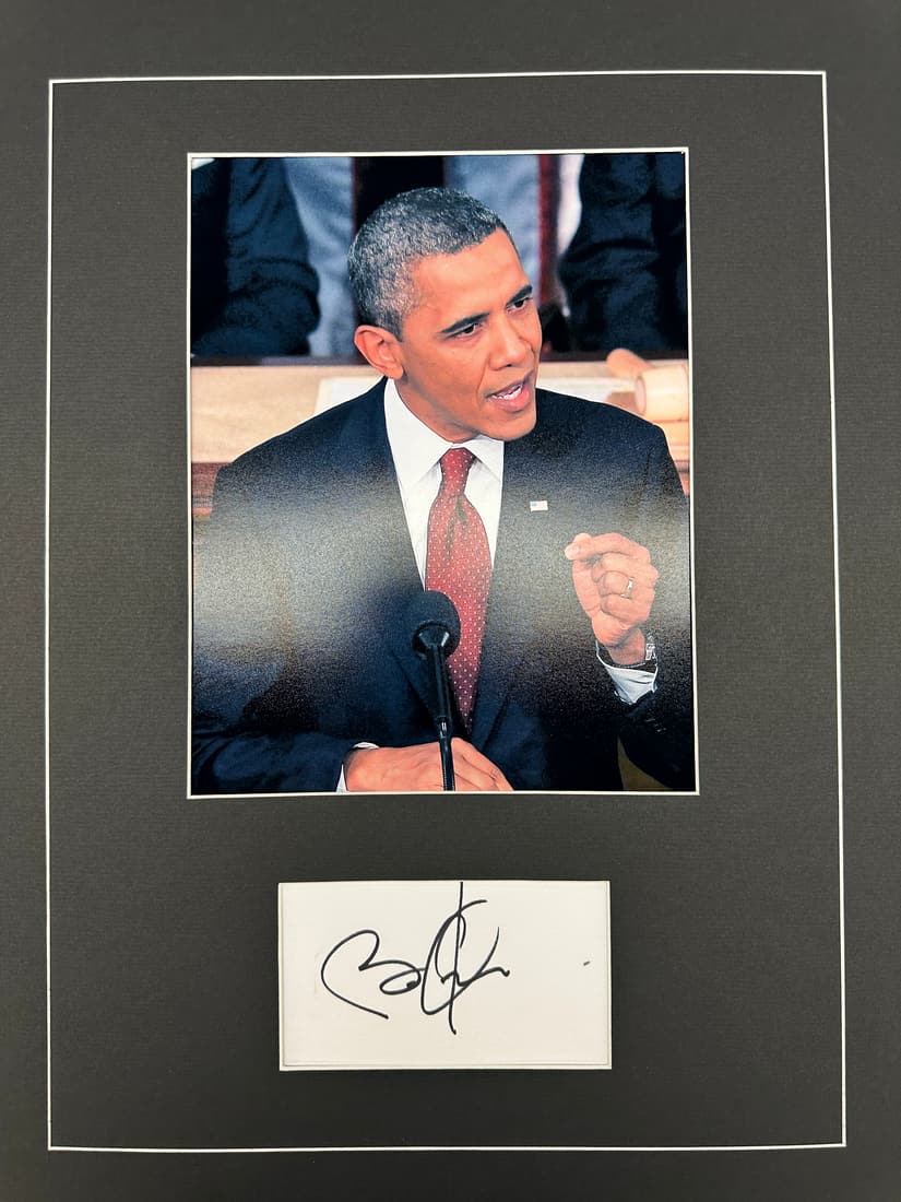 Barack Obama Autographed Display (1 of 1)
