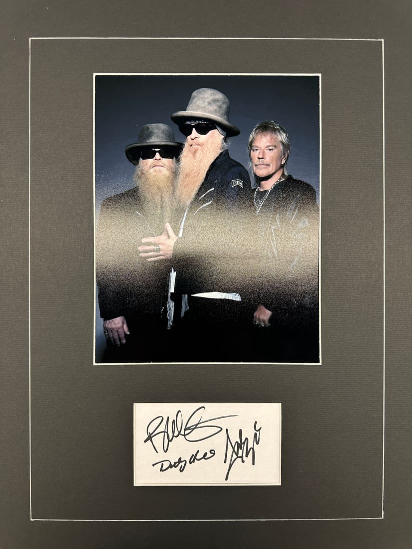 ZZ Top Autographed Display (1 of 1)