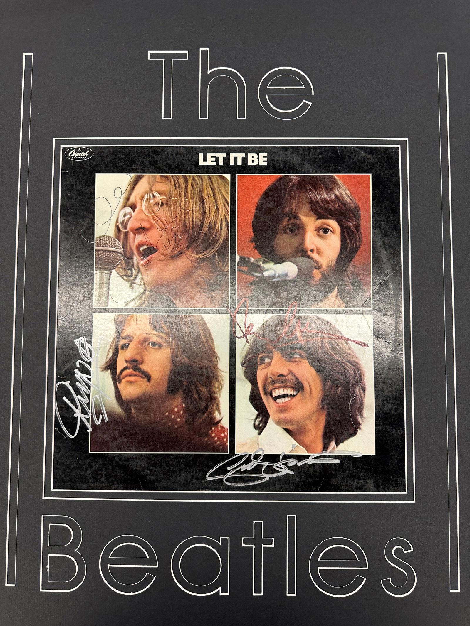 Beatles Autographed (All 4) Let It Be Album In Custom Frame (1 of 1)