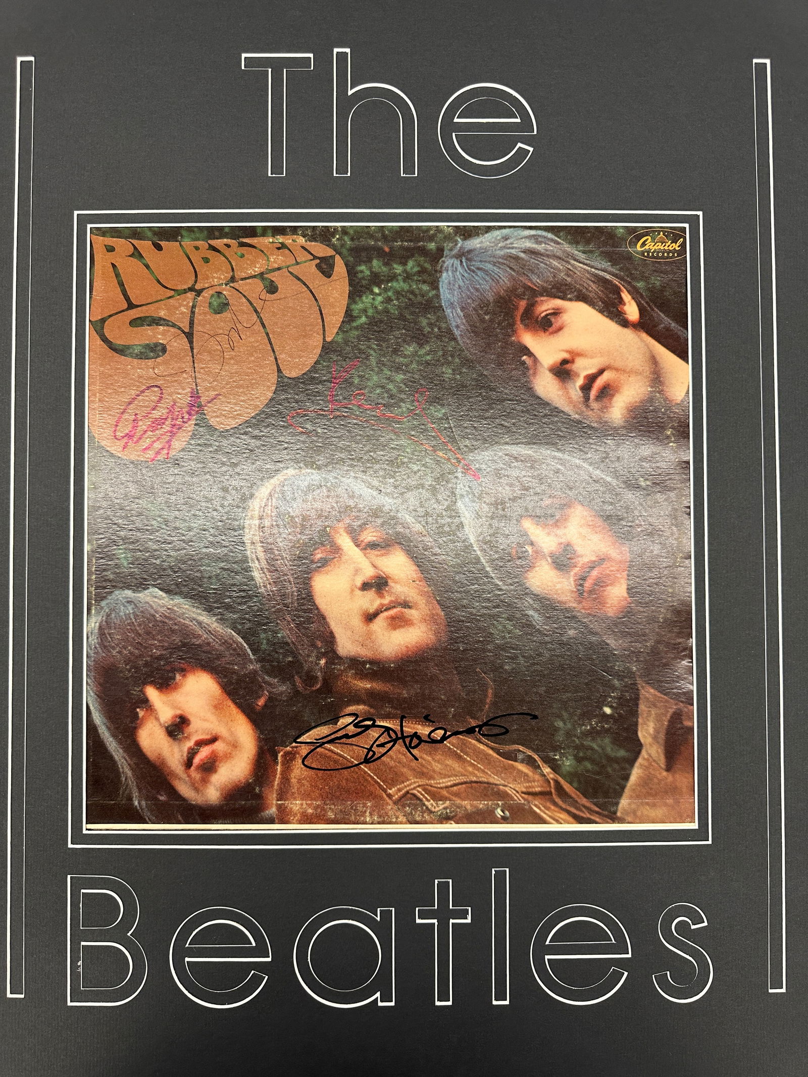 Beatles Autographed (All 4) Rubber Soul Album In Custom Frame (1 of 1)