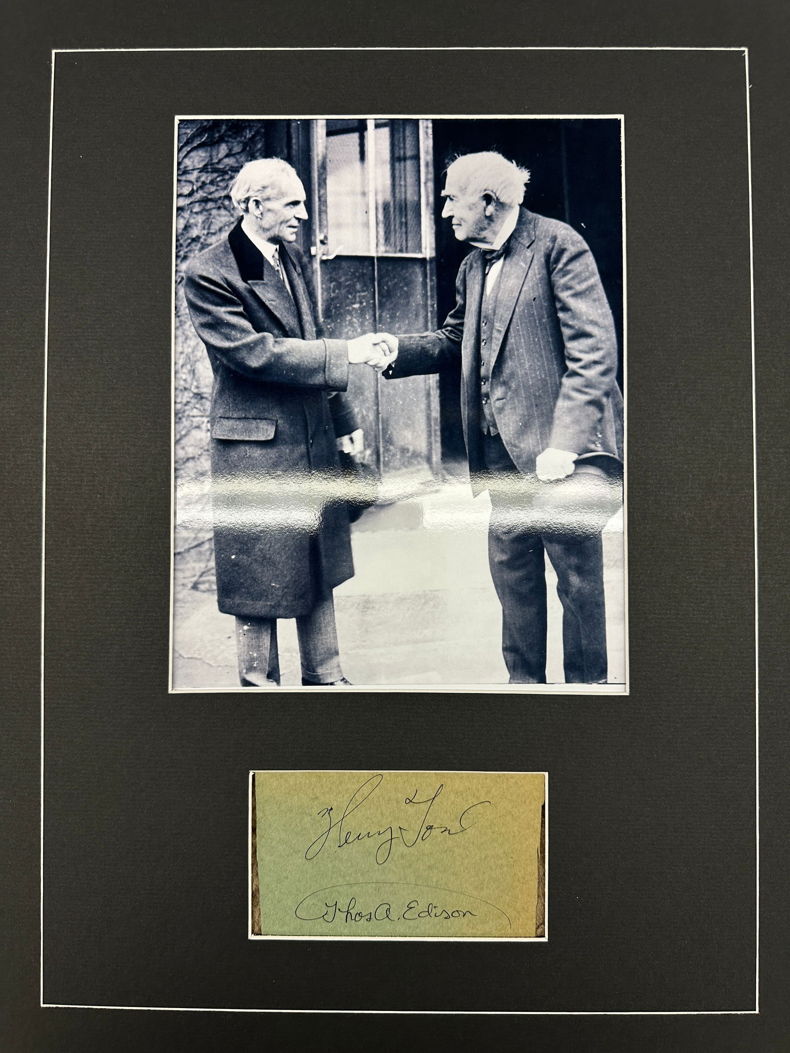 Henry Ford Thomas Edison Autographed Display (1 of 1)