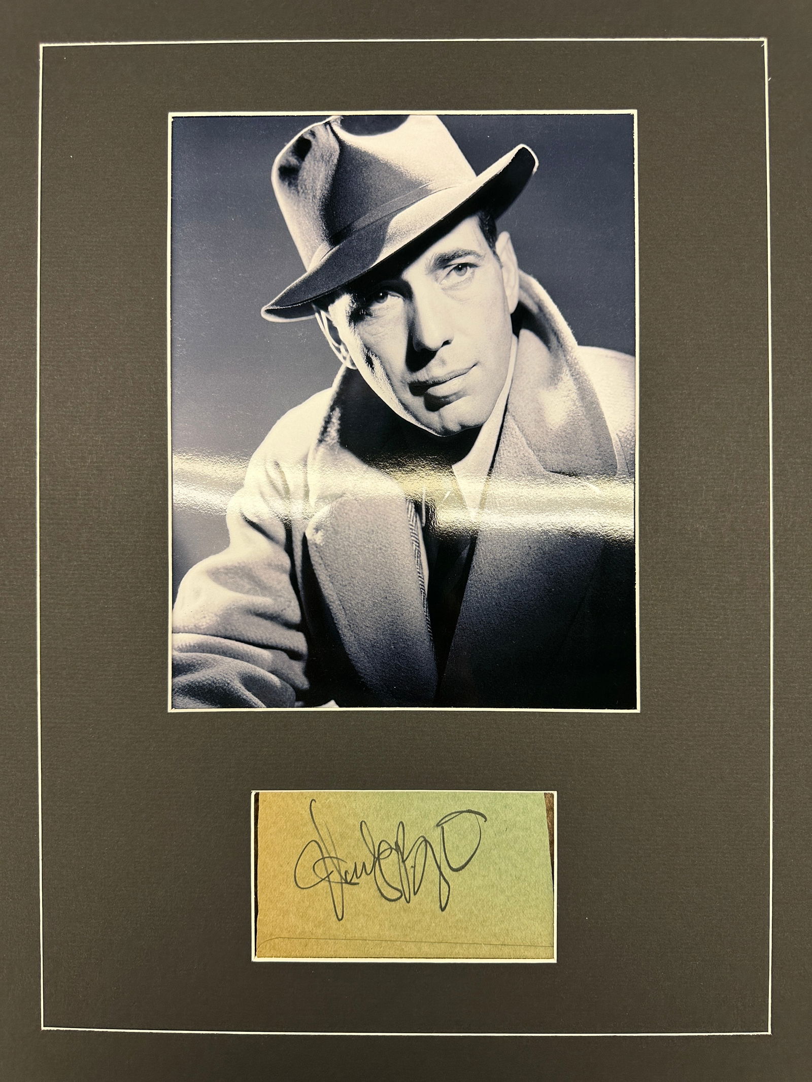 Humphrey Bogart Autographed Display (1 of 1)
