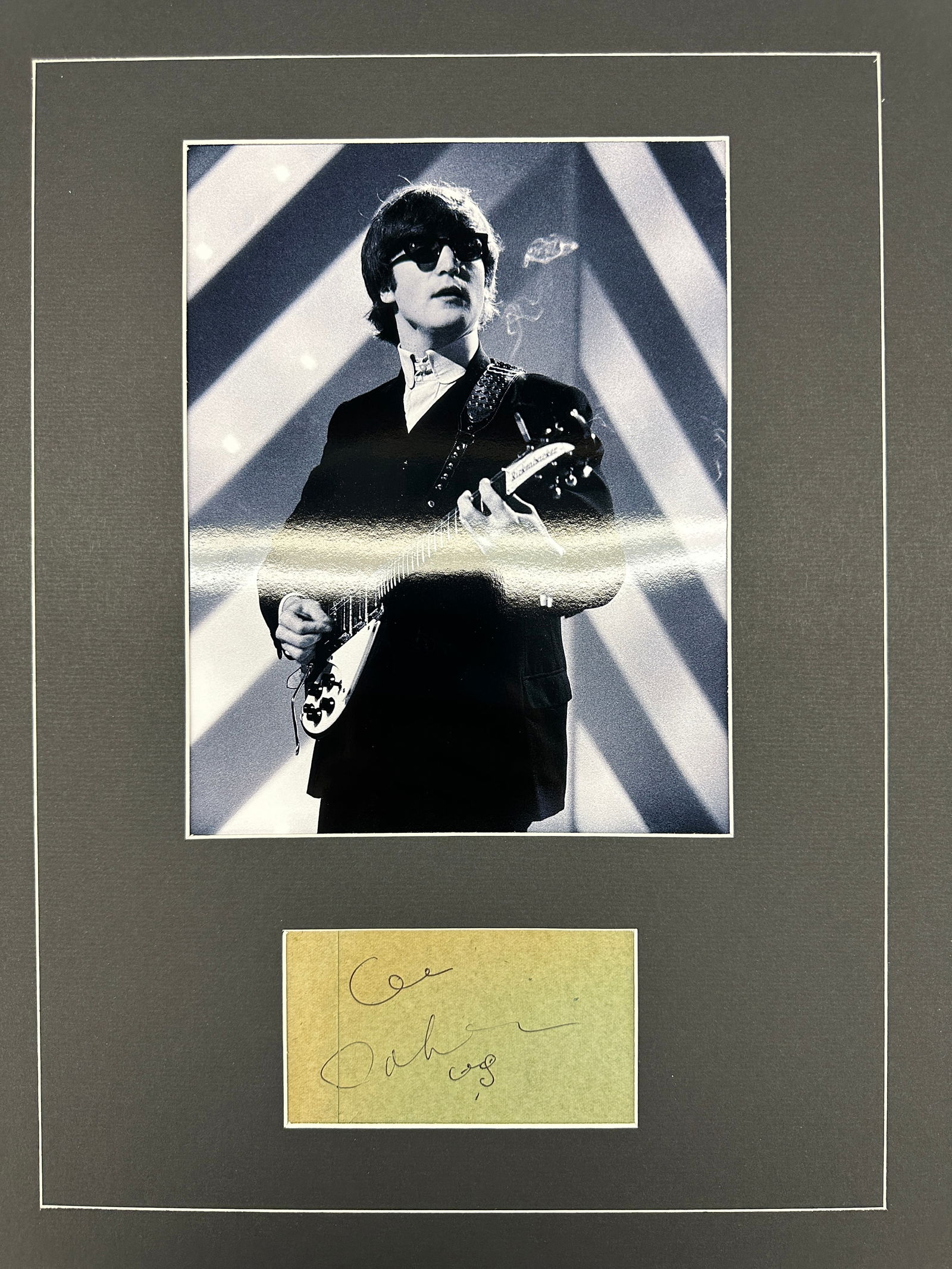 John Lennon Autographed Display: Displays are not framed, and can be framed for a cost. Framed items will state they are framed in the name of the item. All signed items come with a COA. Ask any and all questions BEFORE bidding. Sign