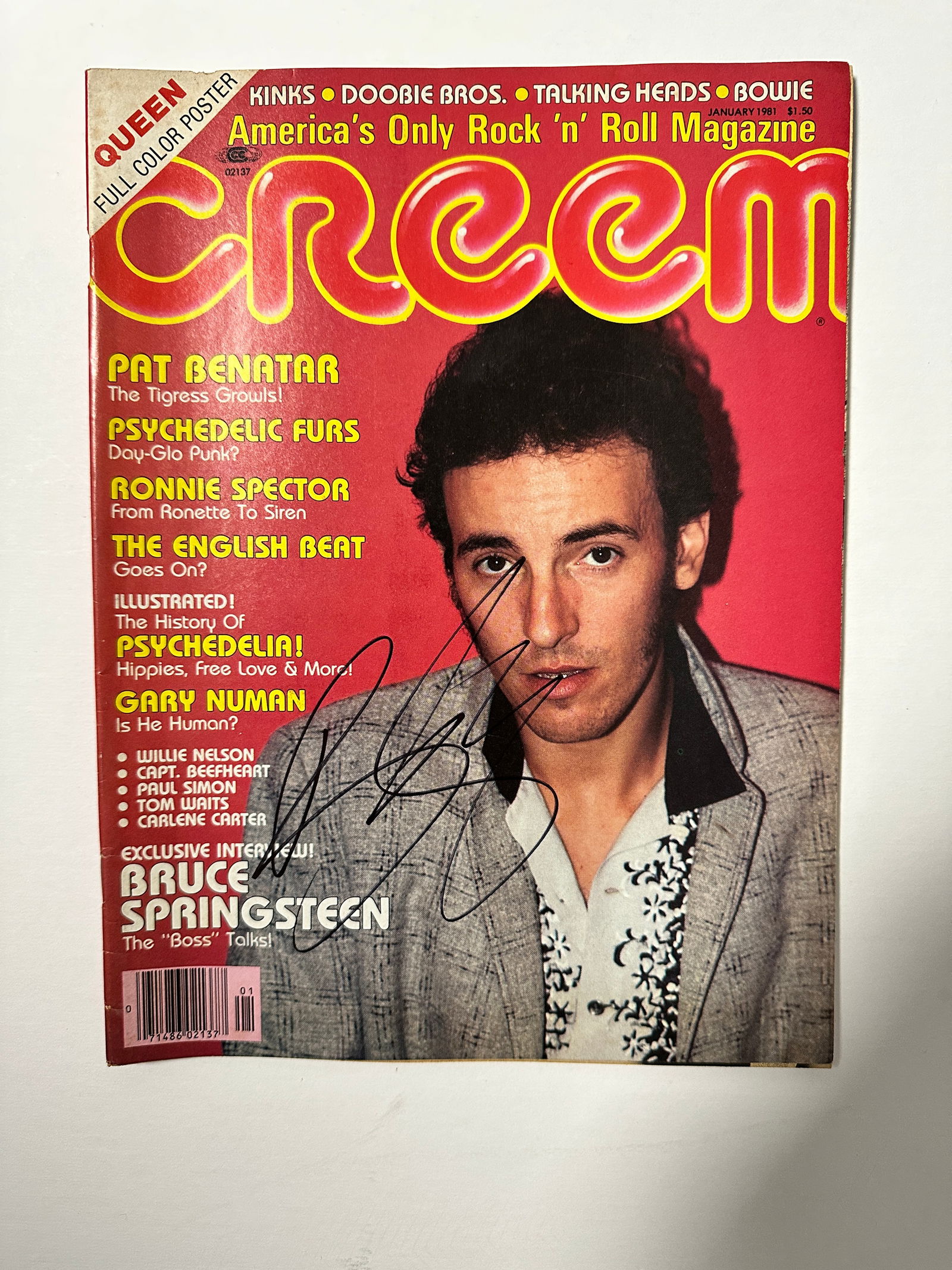 Bruce Springsteen Autogaphed Magazine (1 of 1)
