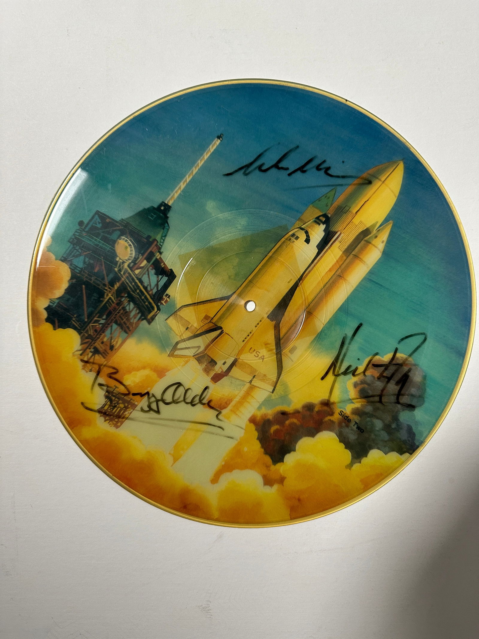 Apollo 11 Autographed Record NEIL BUZZ COLLINS (1 of 1)