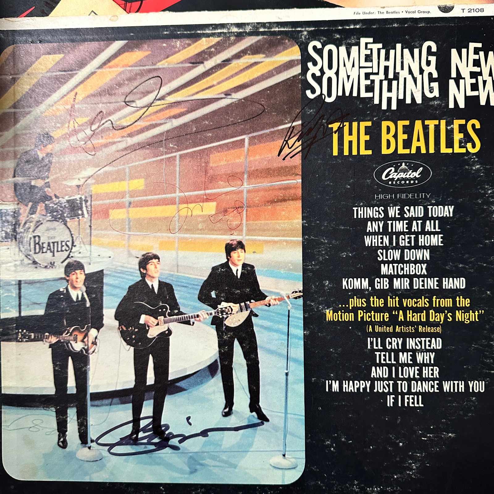 The Beatles AUTOGRAPHED Album All 4: Displays are not framed, and can be framed for a cost. Framed items will state they are framed in the name of the item. All signed items come with a COA. Ask any and all questions BEFORE bidding. Sign