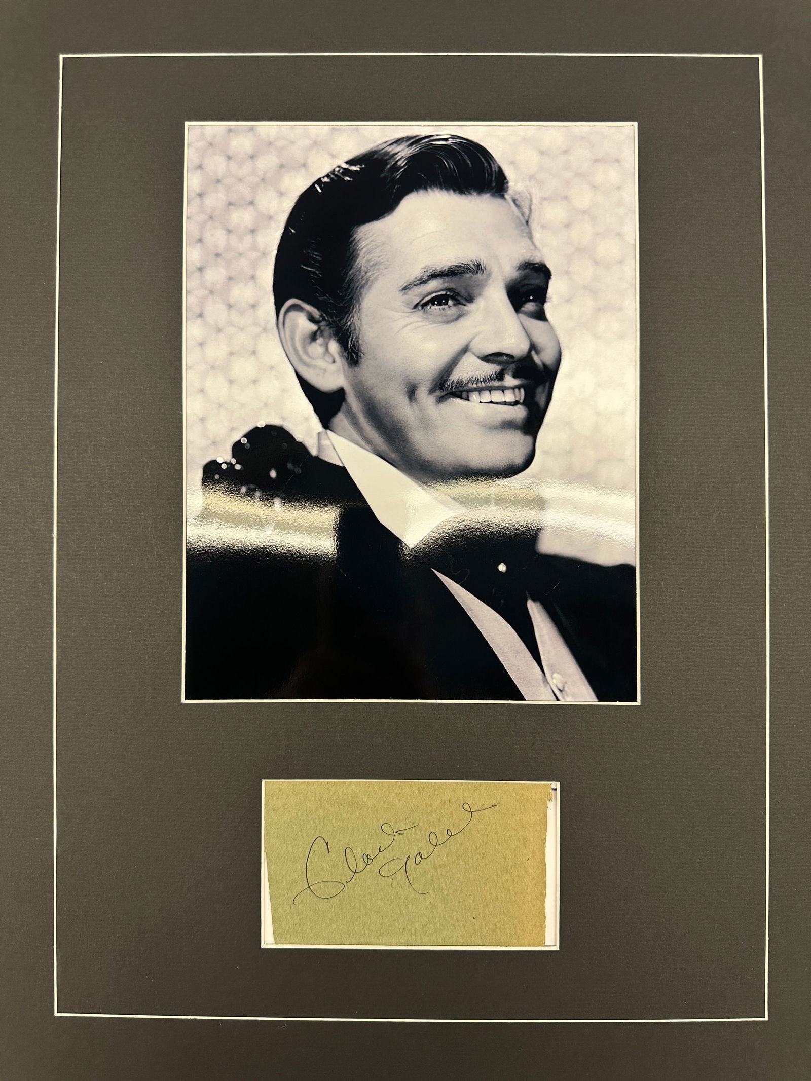 Clark Gable Autographed Display (1 of 1)