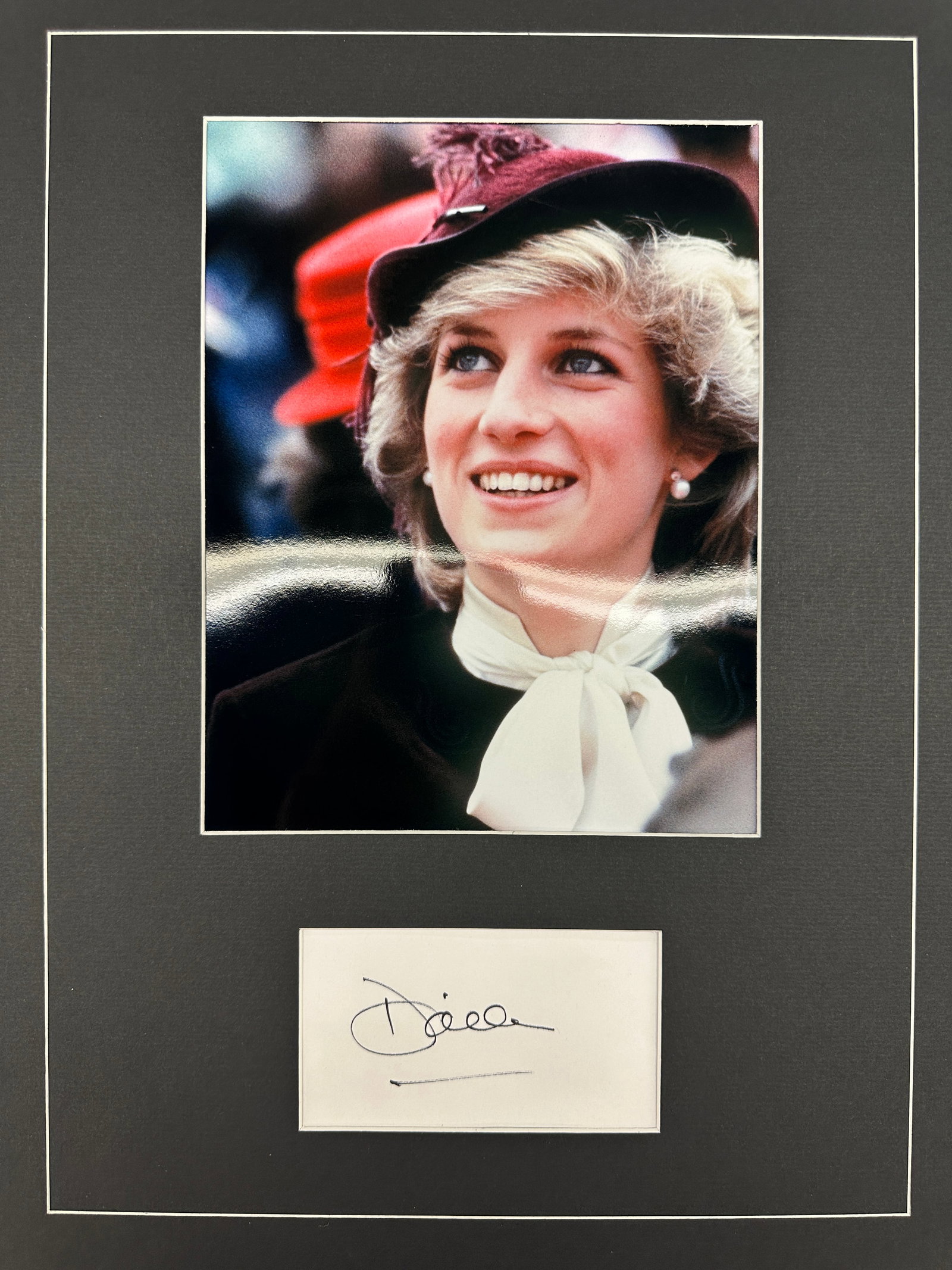 Princess Diana Autographed Display (1 of 1)