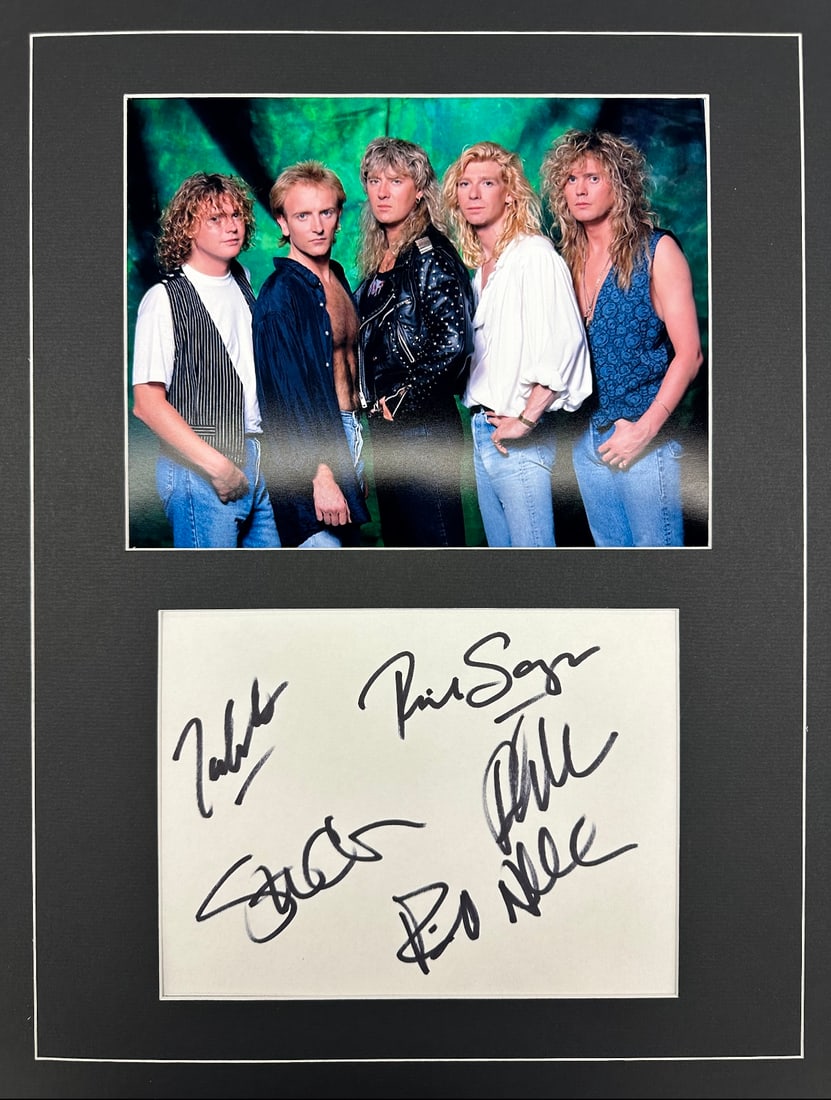 Def Leppard Autographed Display (1 of 1)