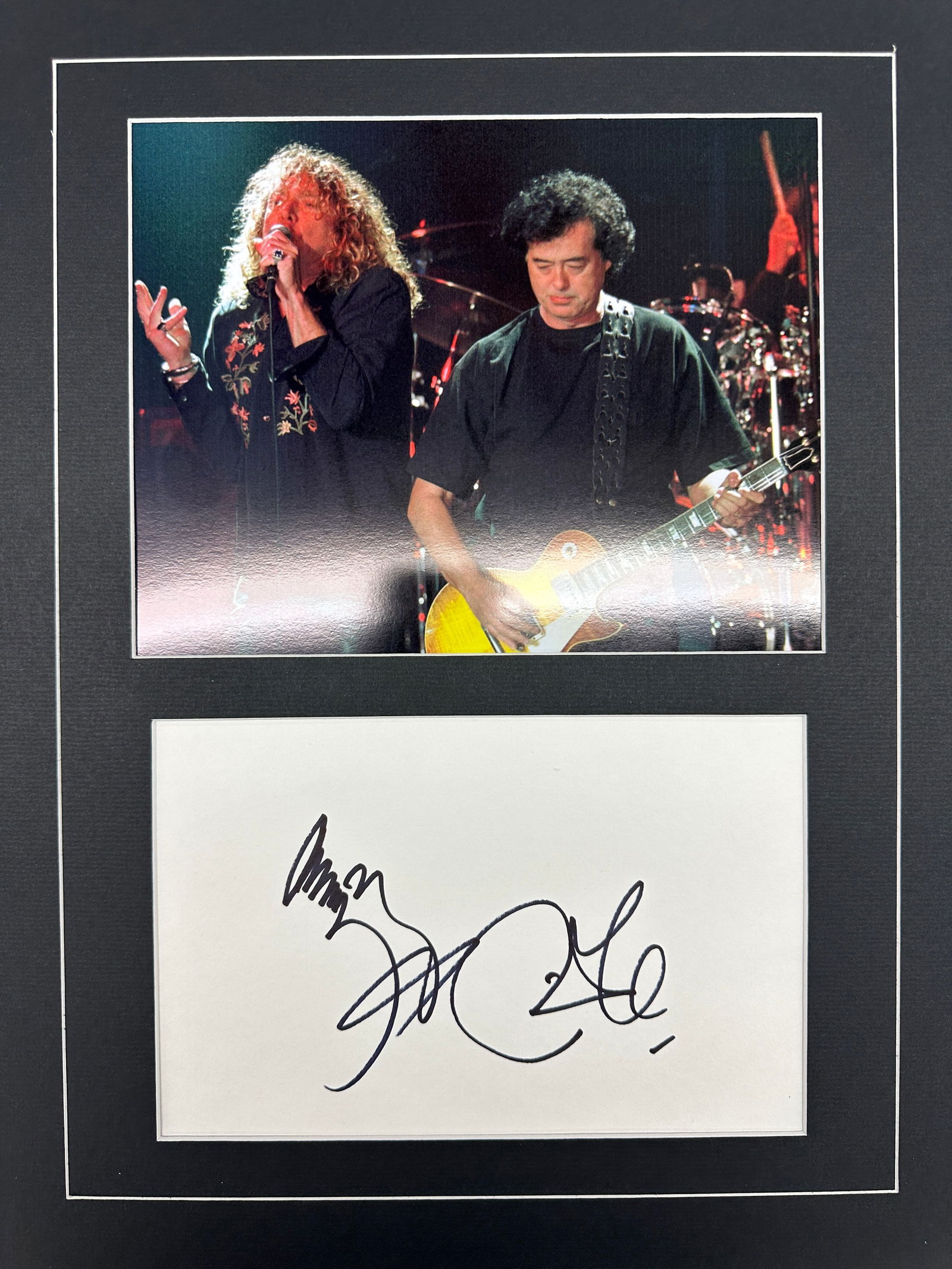 JIMMY PAGE & ROBERT PLANT Autographed Display (1 of 1)