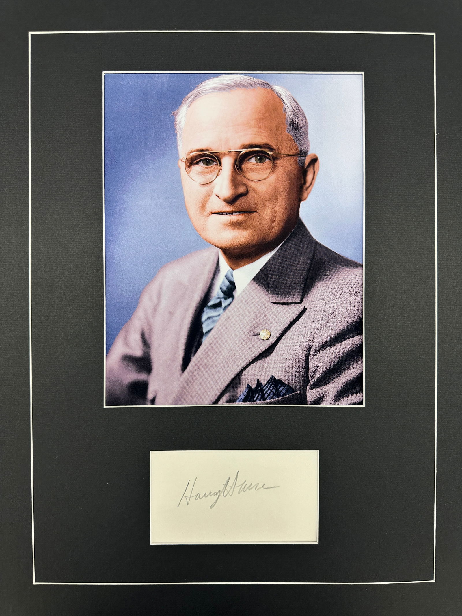 Harry Truman Autographed Display (1 of 1)
