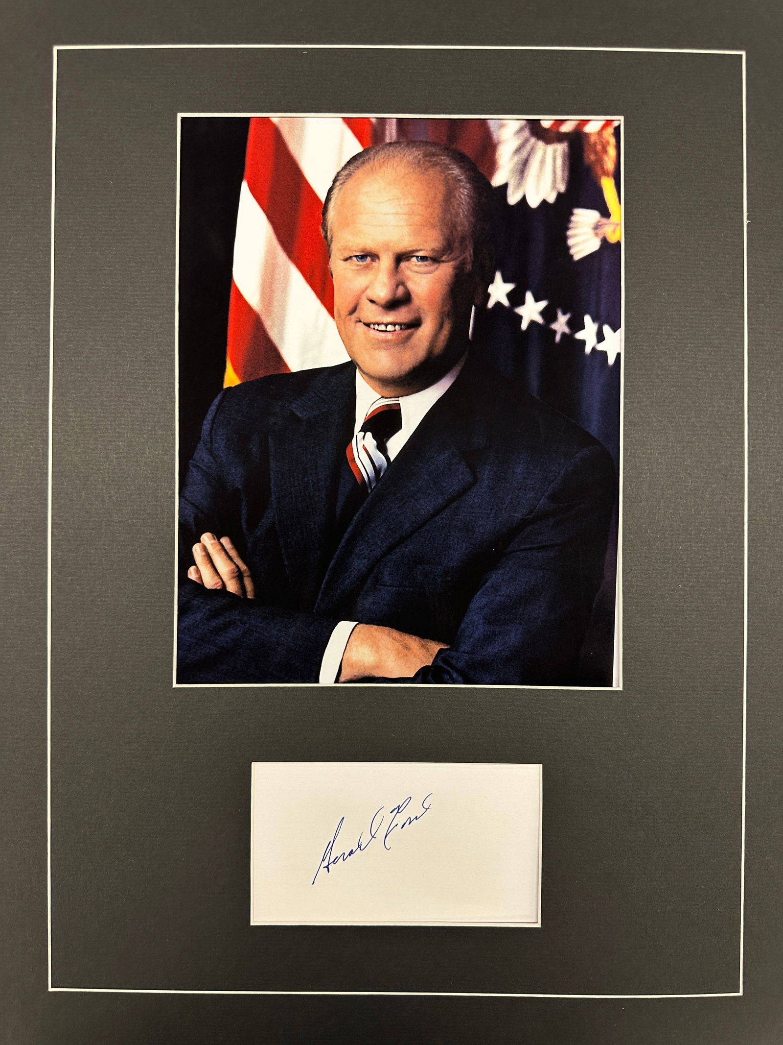 Gerald Ford Autographed Display (1 of 1)