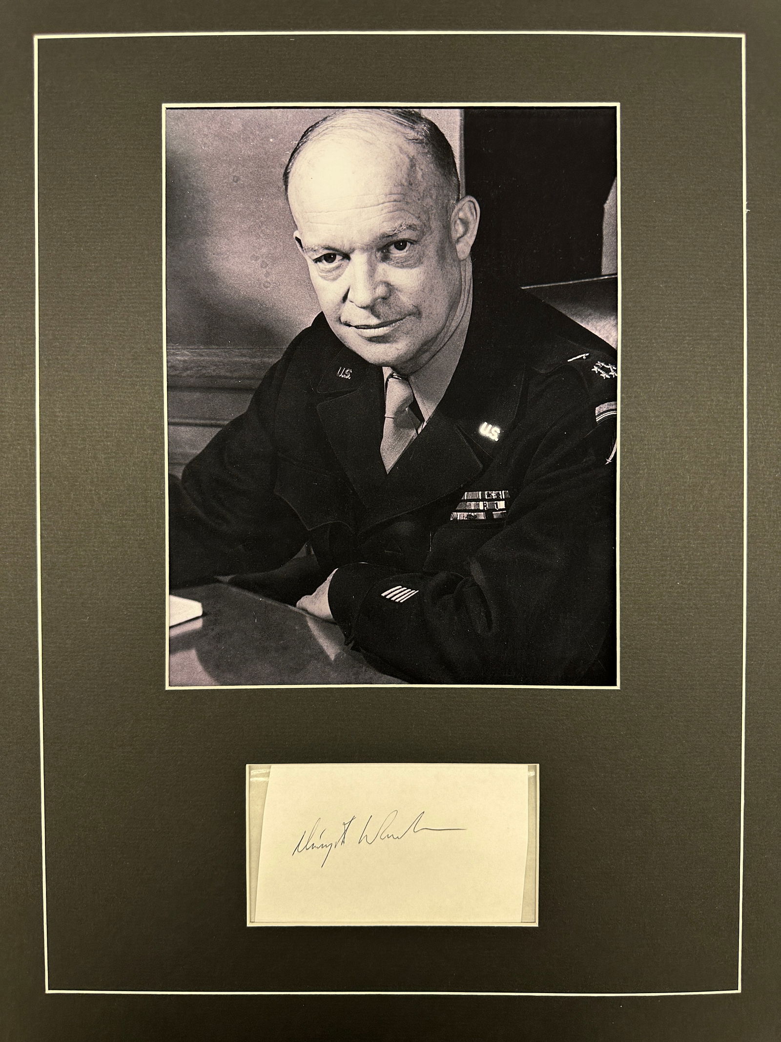 Dwight D. Eisenhower Autographed Display (1 of 1)