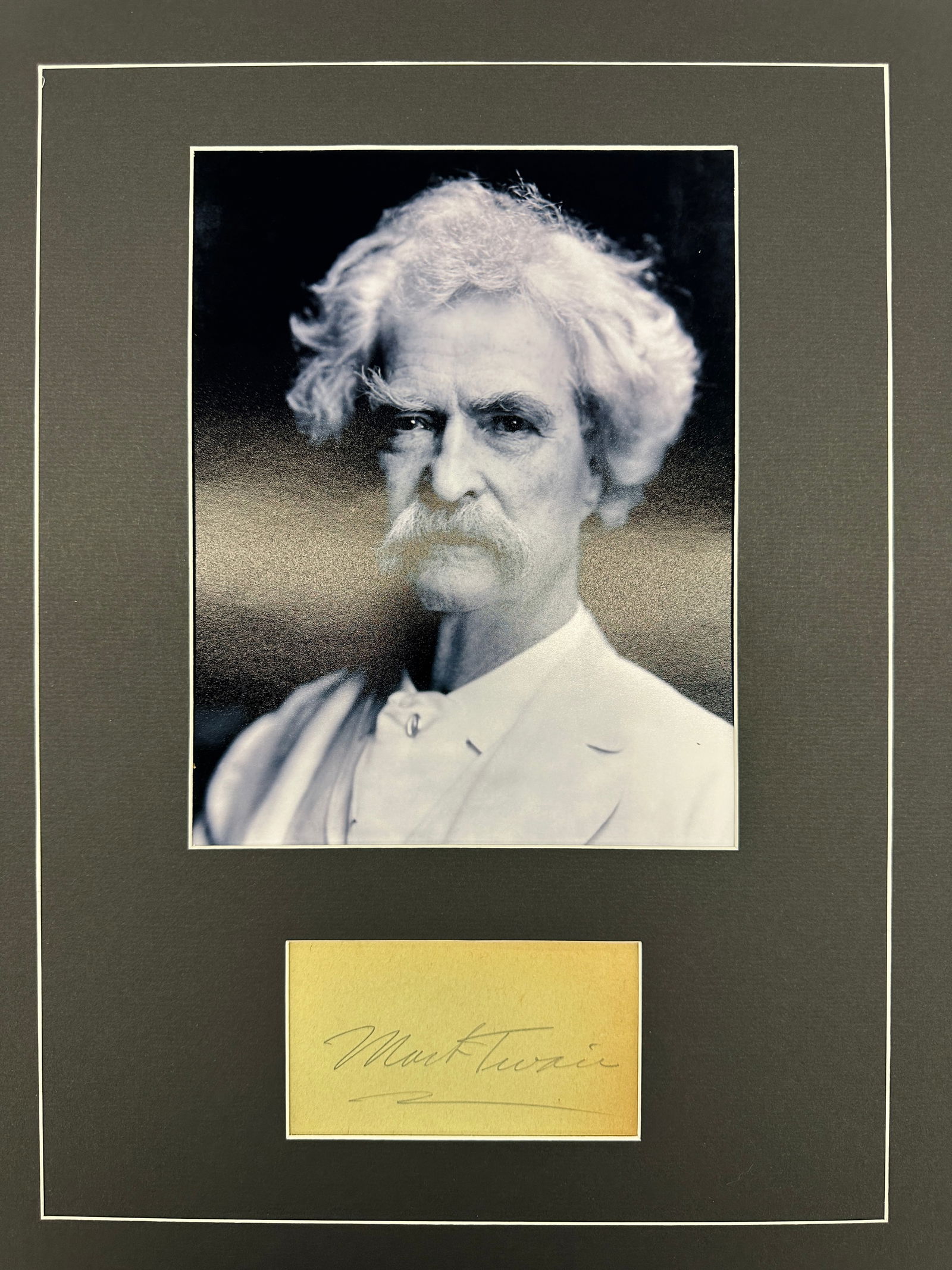 Mark Twain Autographed Display (1 of 1)
