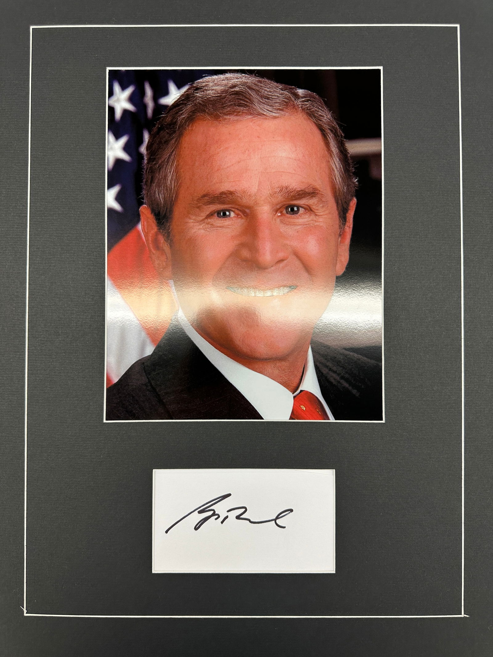 George Bush Autographed Display (1 of 1)