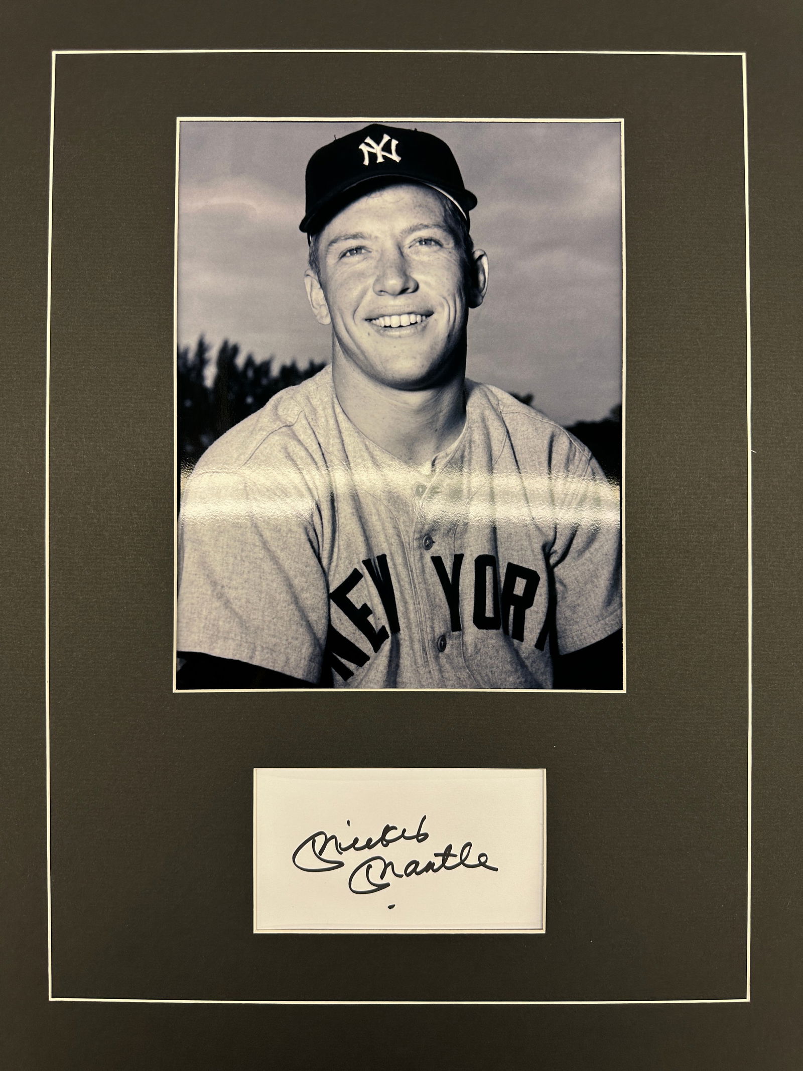 Mickey Mantle Autographed Display (1 of 1)