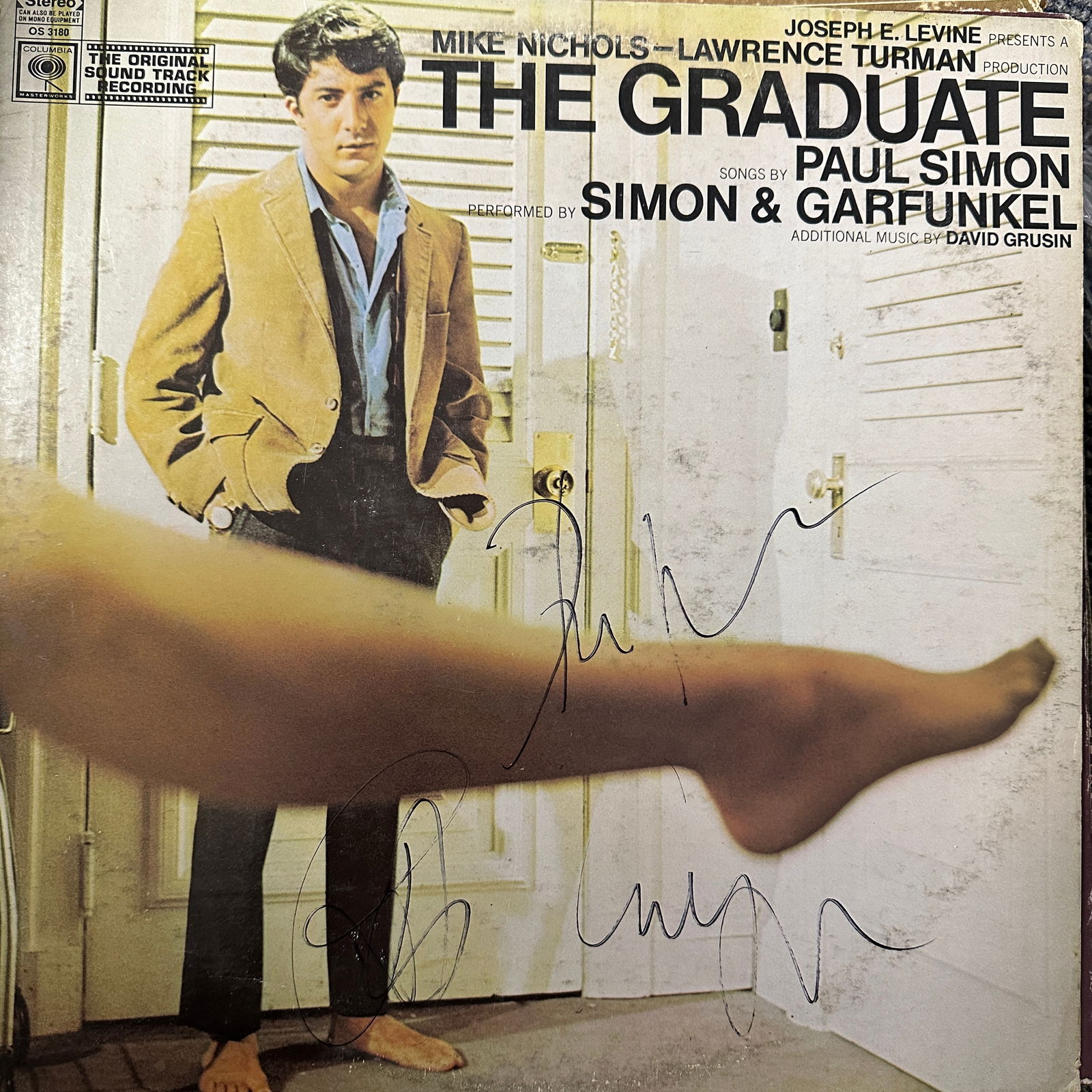Simon & Garfunkel Dustin Hoffman Autographed ALBUM (1 of 1)