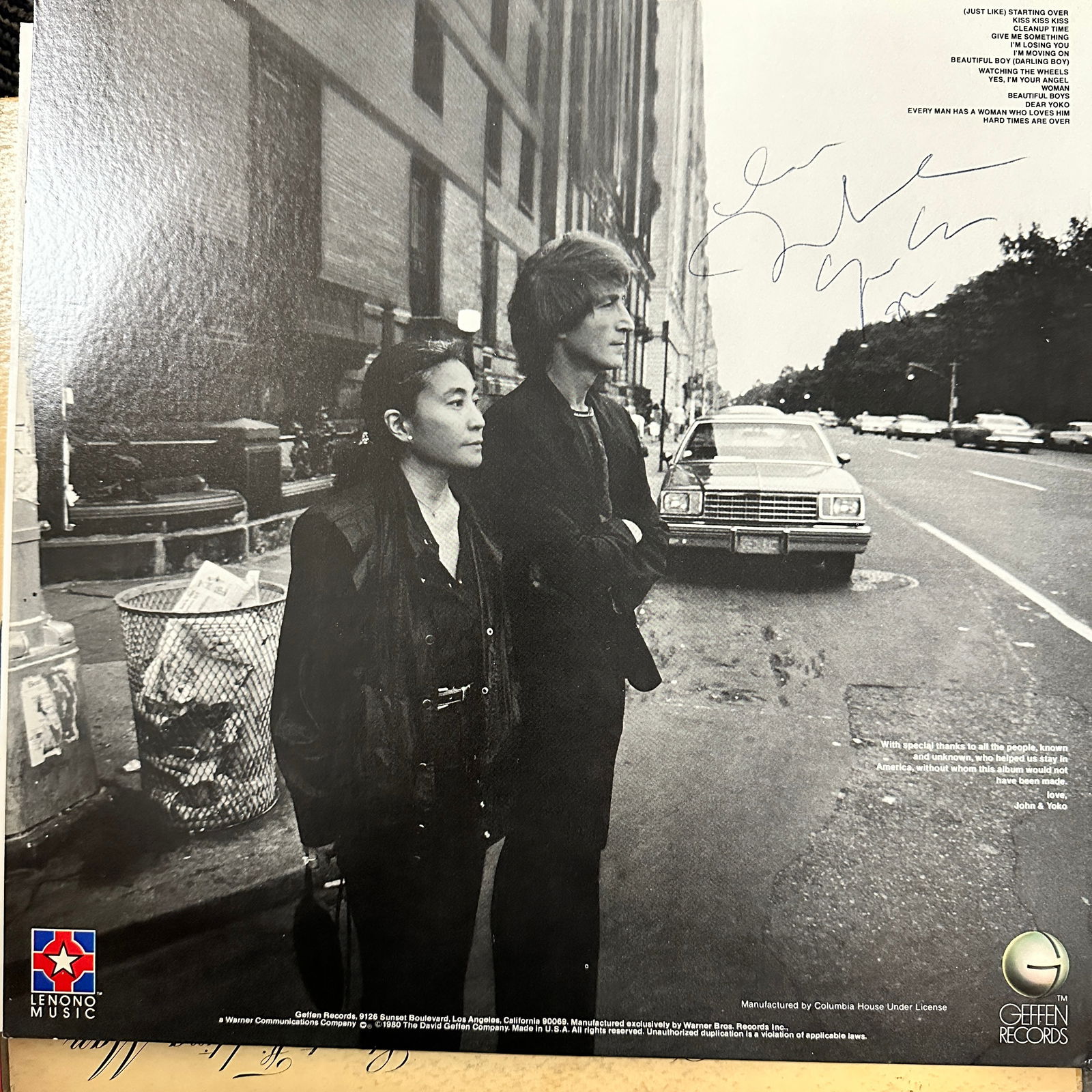 John Lennon Autographed ALBUM DOUBLE FANTASY (1 of 1)